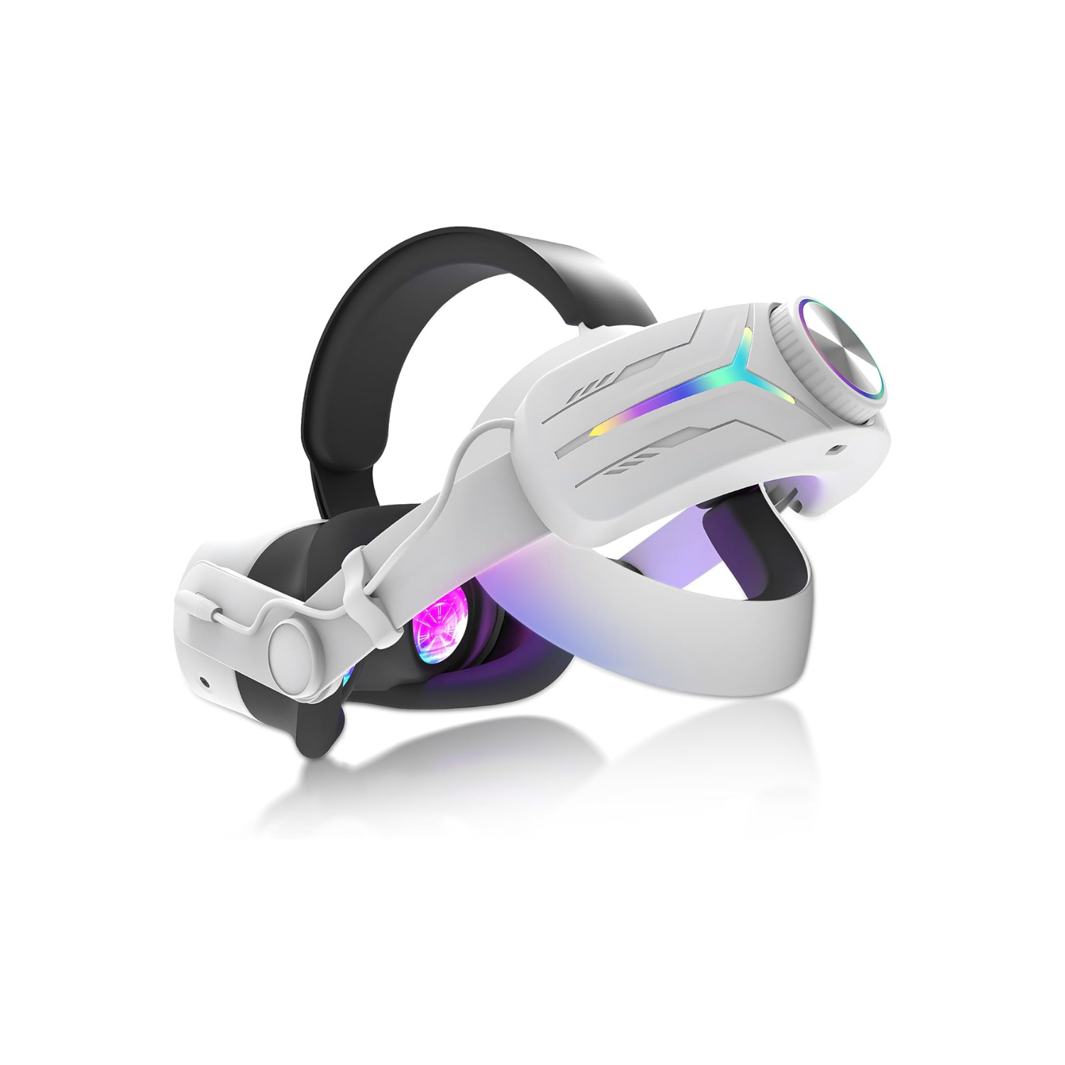 Head Strap Accessories Compatible for Quest 3S with Extended 12000mah Battery Pack, PD Fast Charging 9V 2A Extended Gaming Time with RGB Light
