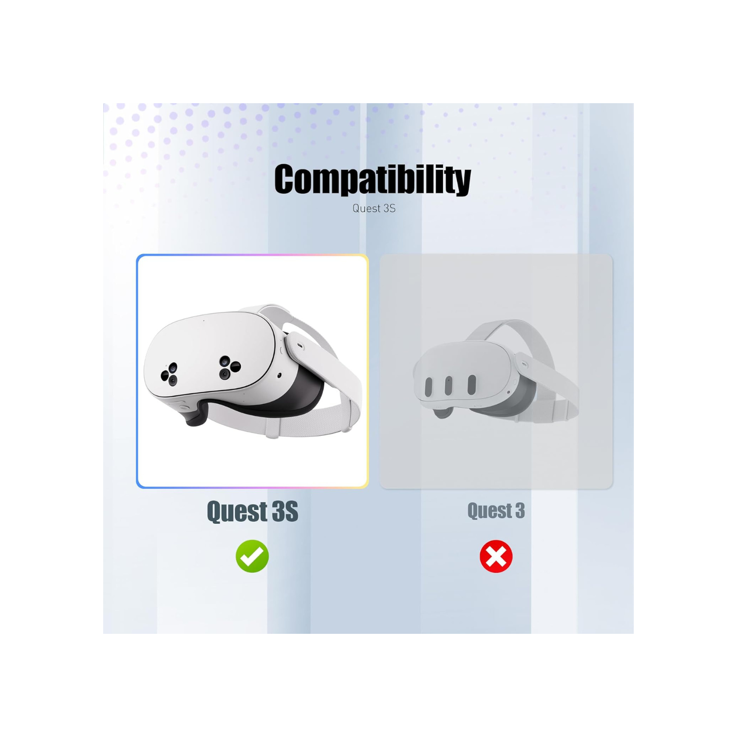 Head Strap Accessories Compatible for Quest 3S with Extended 12000mah Battery Pack, PD Fast Charging 9V 2A Extended Gaming Time with RGB Light