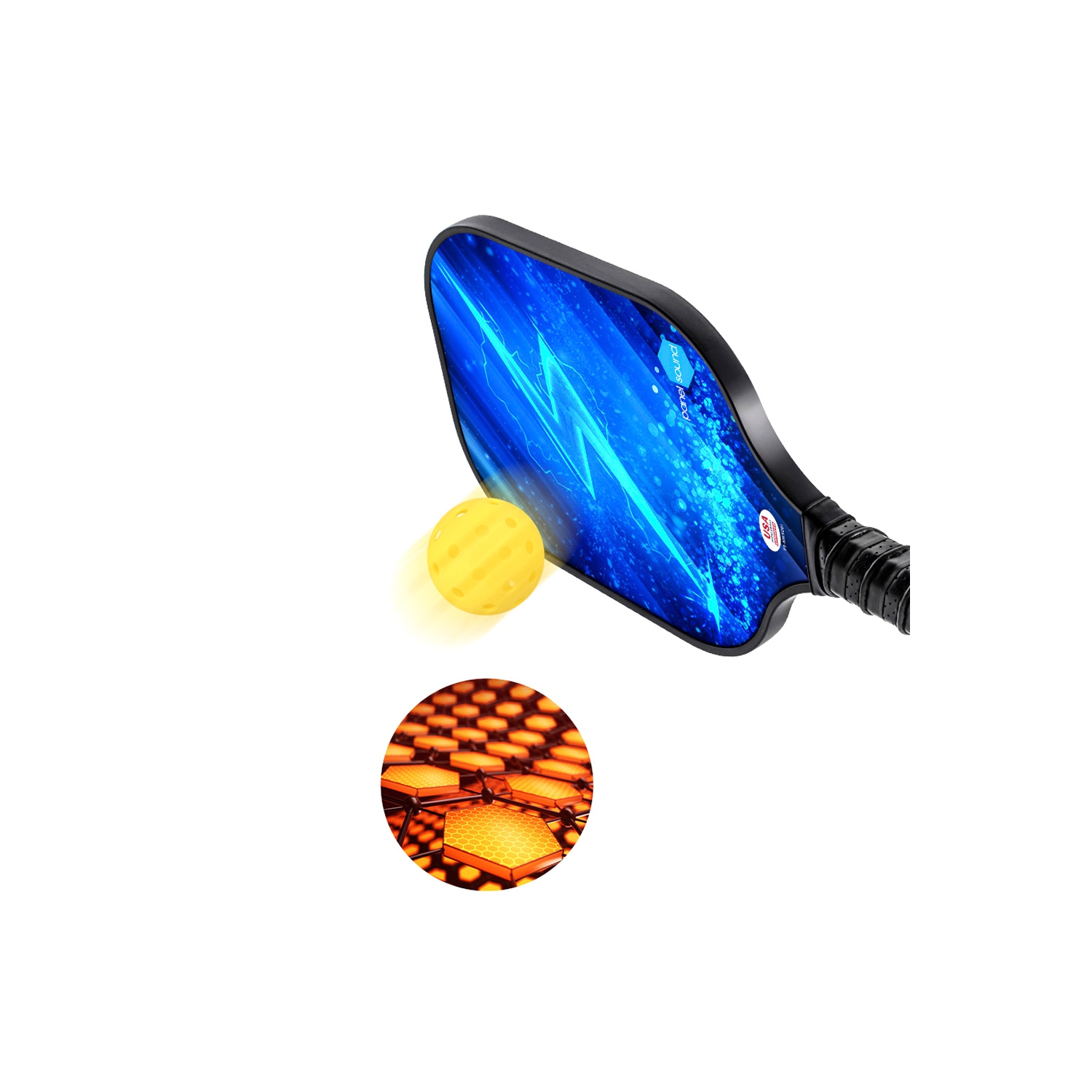 Ensemble de raquettes en fibre de verre de pickleball d'AxGear approuvé par l'USAPA