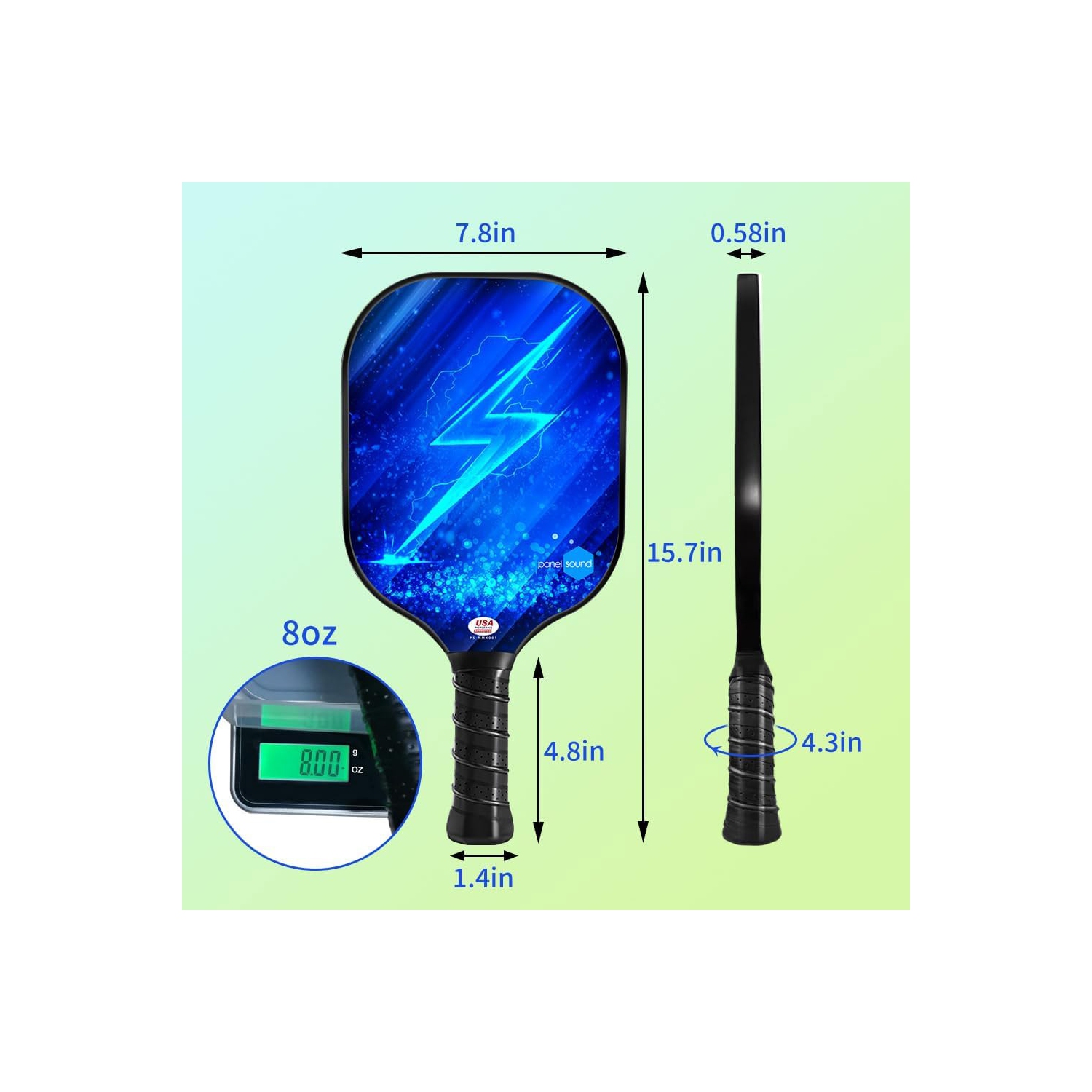 Ensemble de raquettes en fibre de verre de pickleball d'AxGear approuvé par l'USAPA