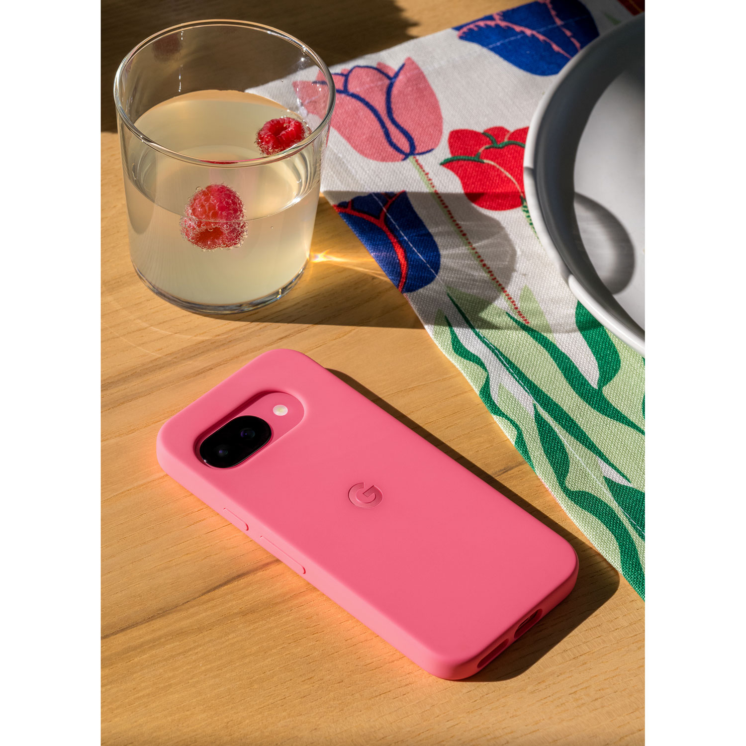 Google Fitted Hard Shell Case for Pixel 9a - Raspberry