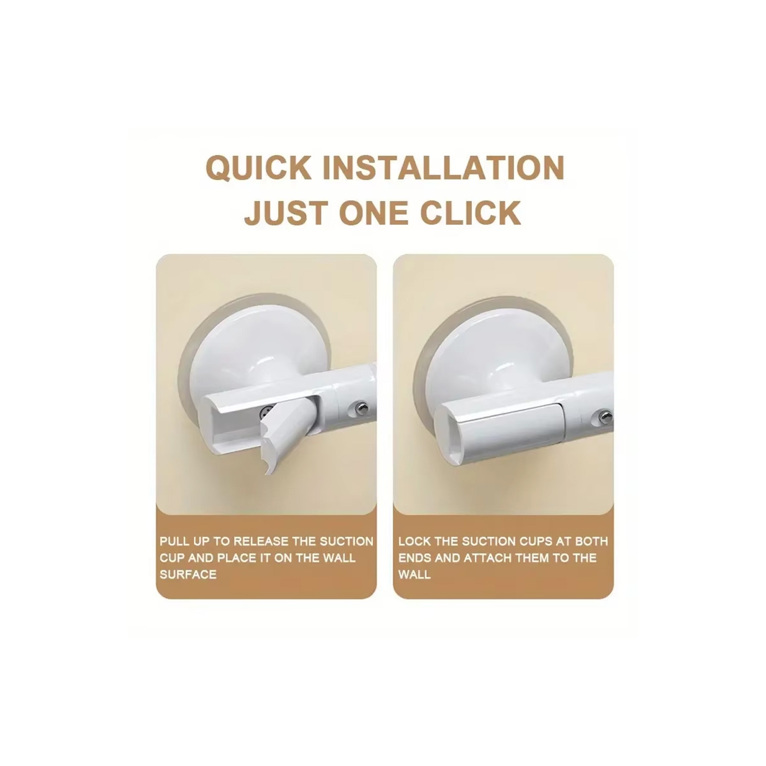 Barre d'appui axGear avec ventouse, poignée de salle de bain, main courante de 14&nbsp;po