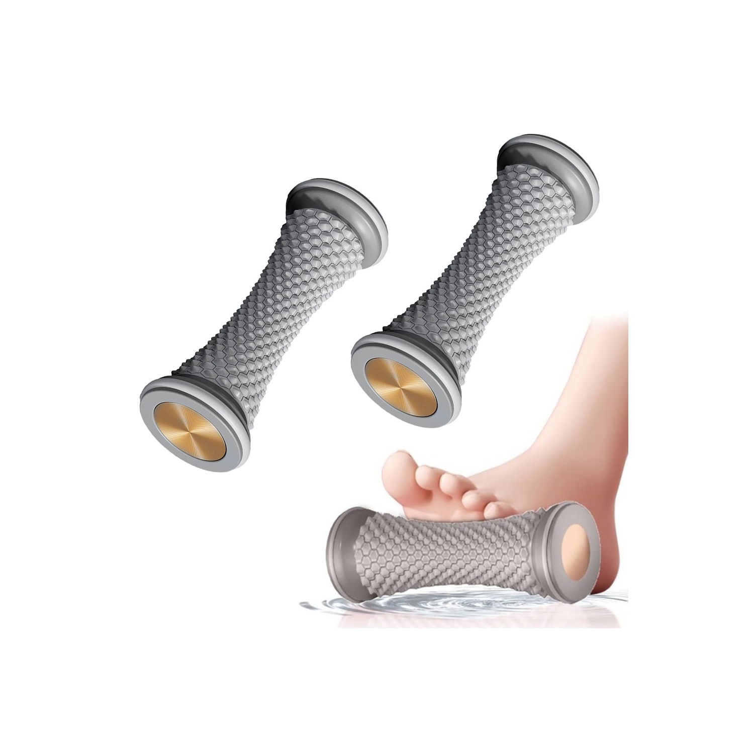 Rouleau de massage pour les pieds d'AxGear Soulagement de la fascite plantaire Douleur au talon AChE Soulager 2 rouleaux