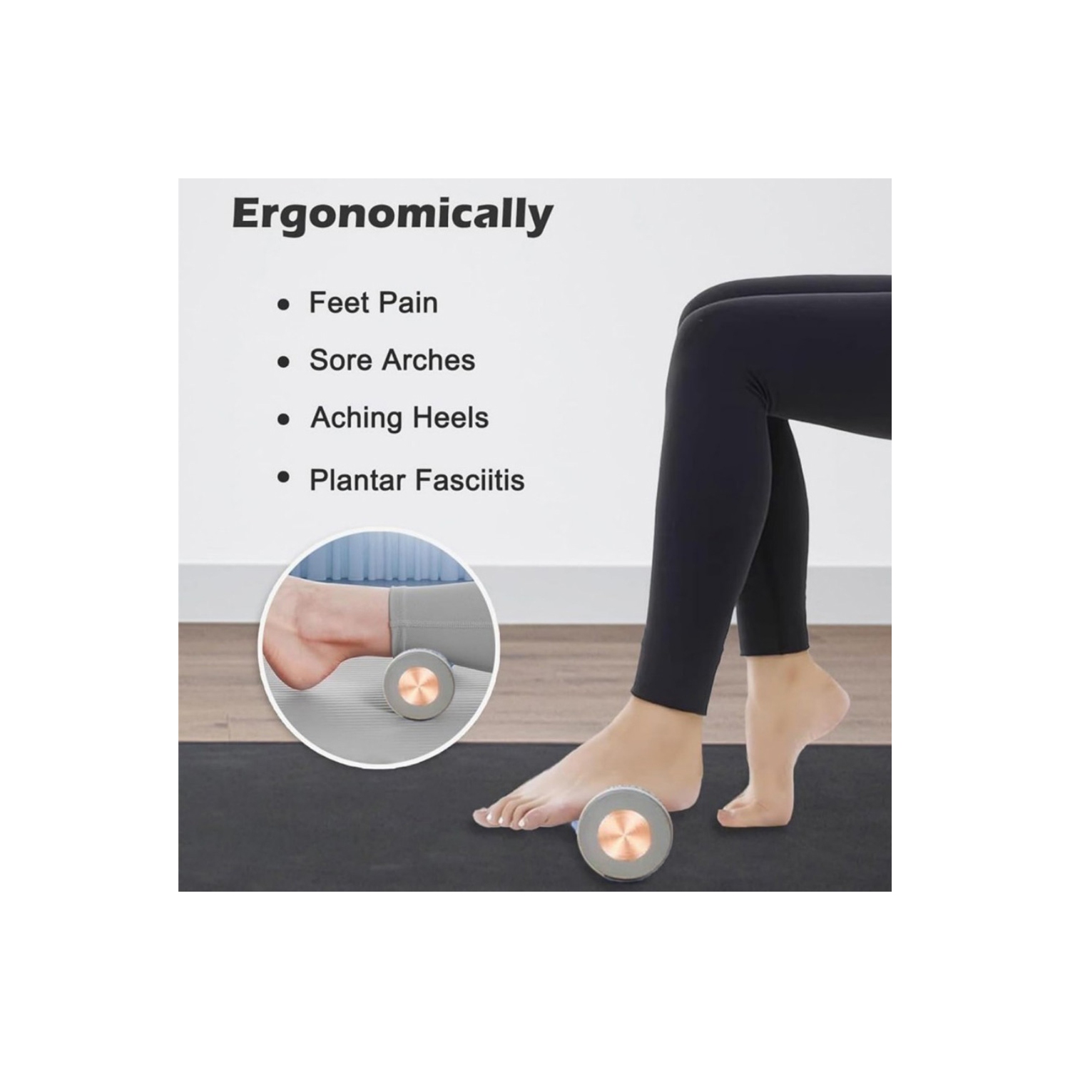 Rouleau de massage pour les pieds d'AxGear Soulagement de la fascite plantaire Douleur au talon AChE Soulager 2 rouleaux