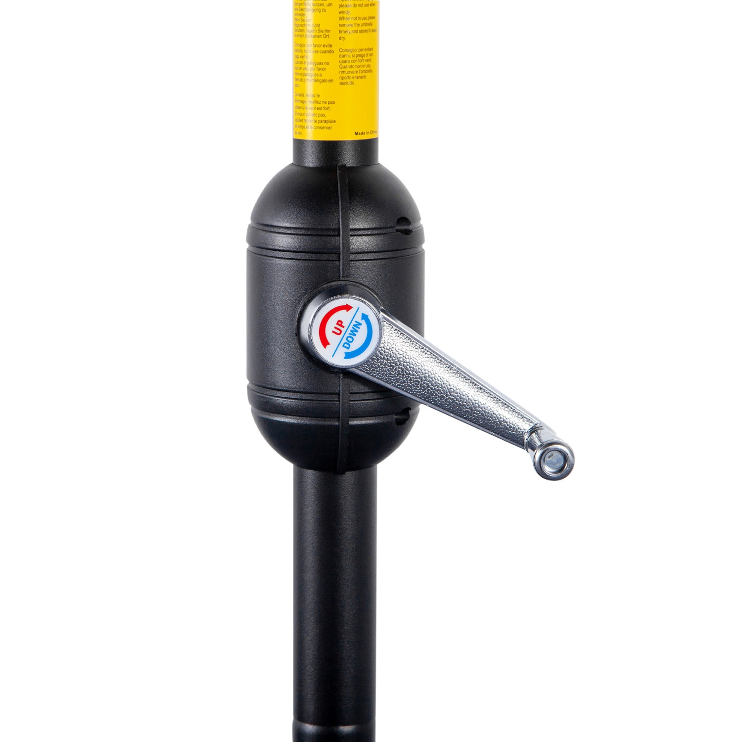 Outsunny 9&nbsp;pi – Parasol de patio en demi-lune, parasol/table de patio extérieur à mécanisme à manivelle, 5 tiges, café