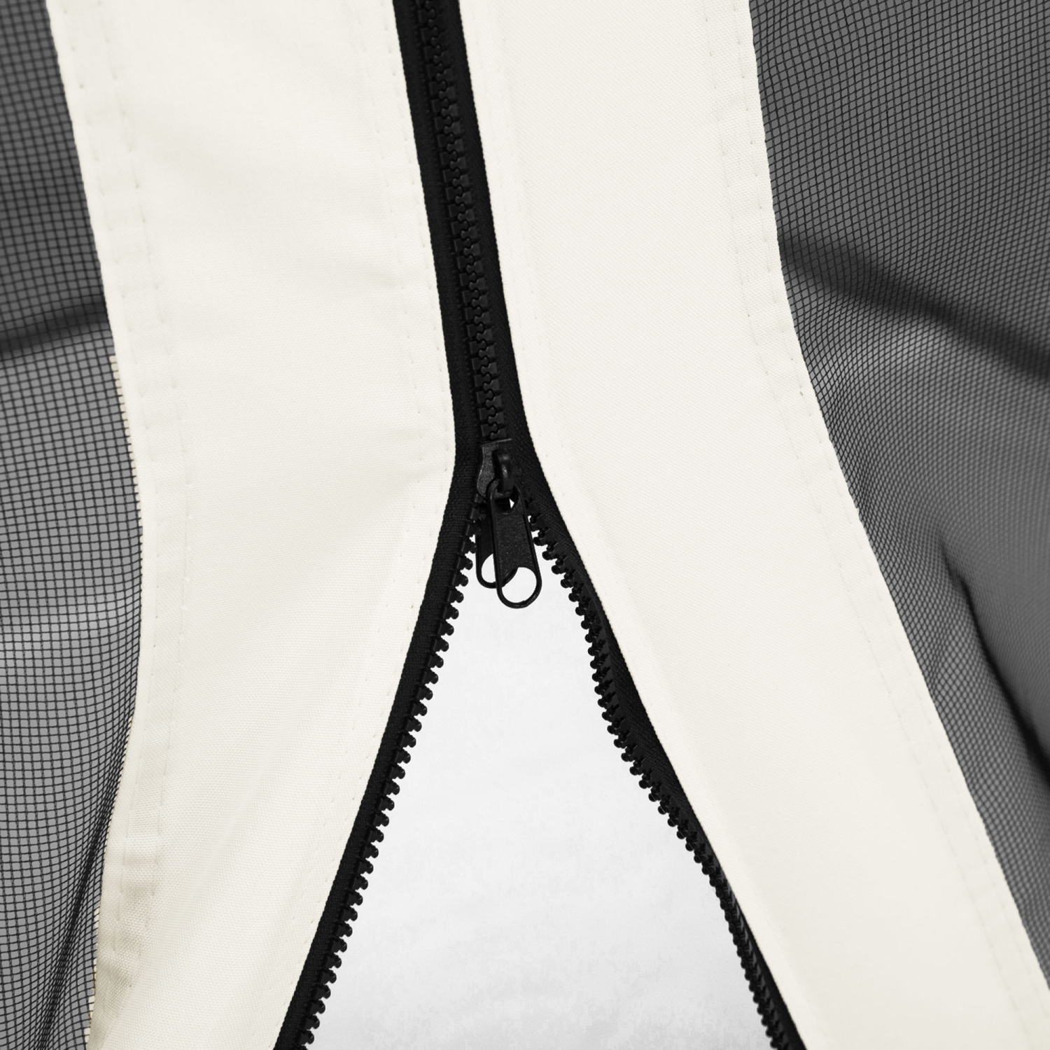 Moustiquaire de rechange Outsunny pour abri de jardin, 10 x 10 pi, parois noires pour auvent avec fermetures à glissière, blanc