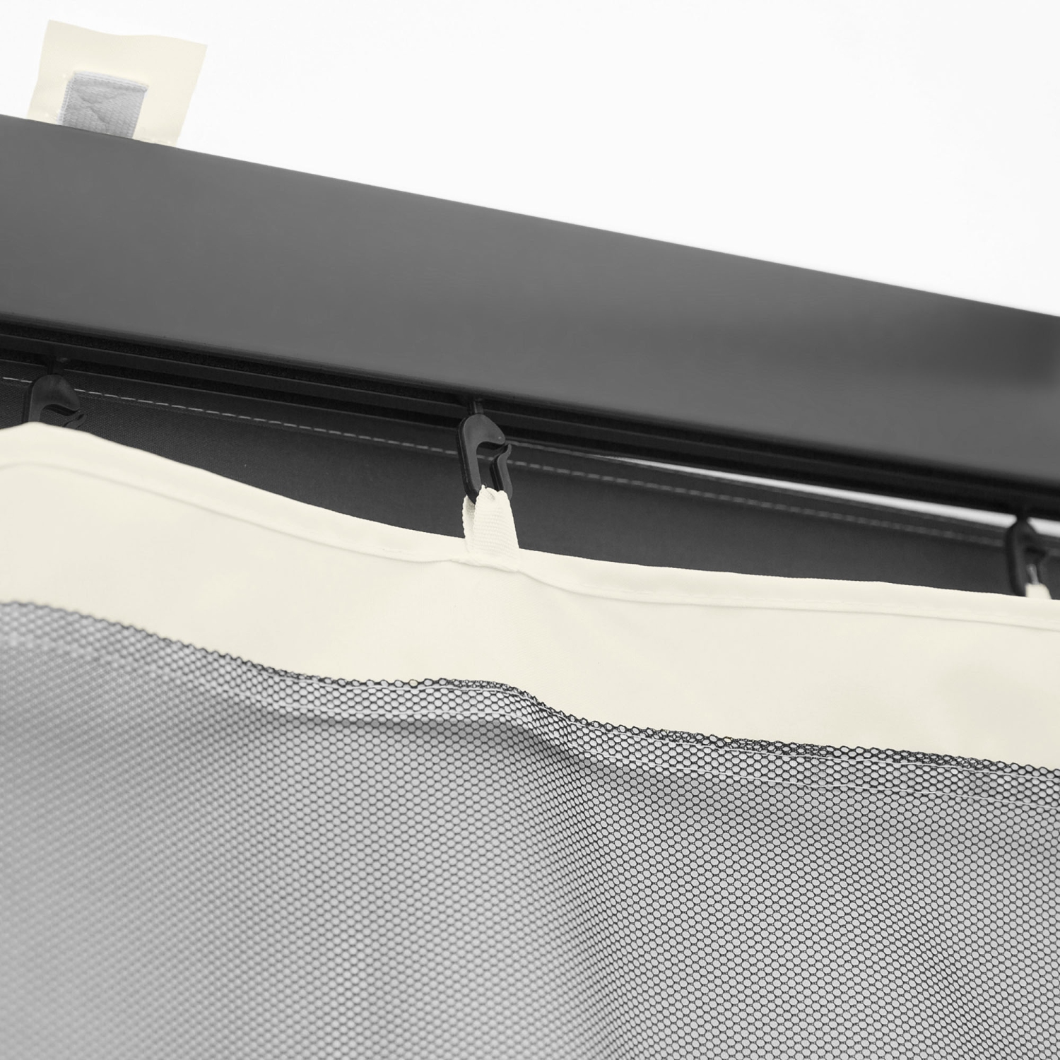 Moustiquaire de rechange Outsunny pour abri de jardin, 10 x 10 pi, parois noires pour auvent avec fermetures à glissière, blanc