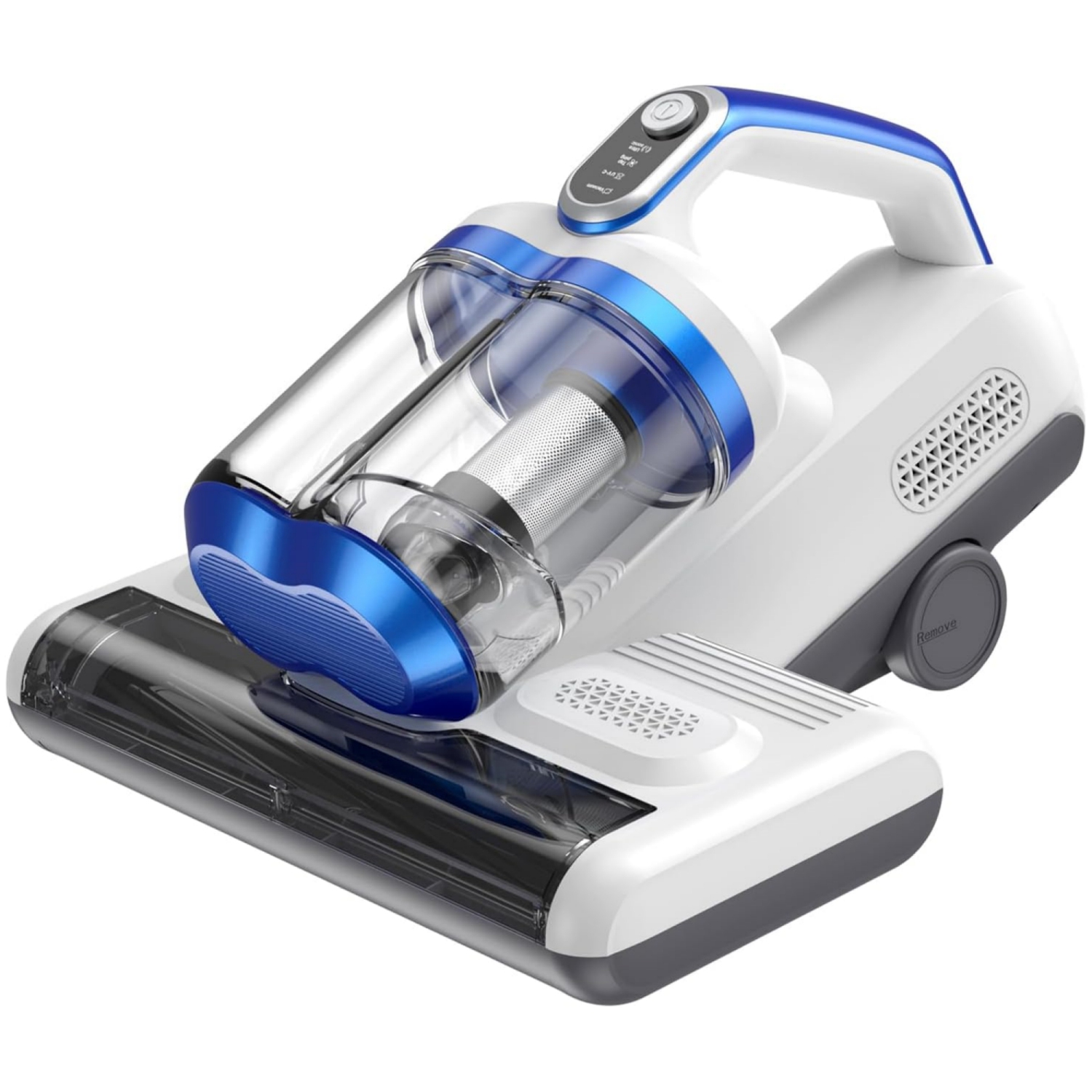 Mattress Vacuum Cleaner with 16Kpa Suction 253.7nm UV-C Light, 30000 RPM/Min Dual Brushroll Rotation & HEPA Filter & Ultrasonic & Heating Tech, 10''