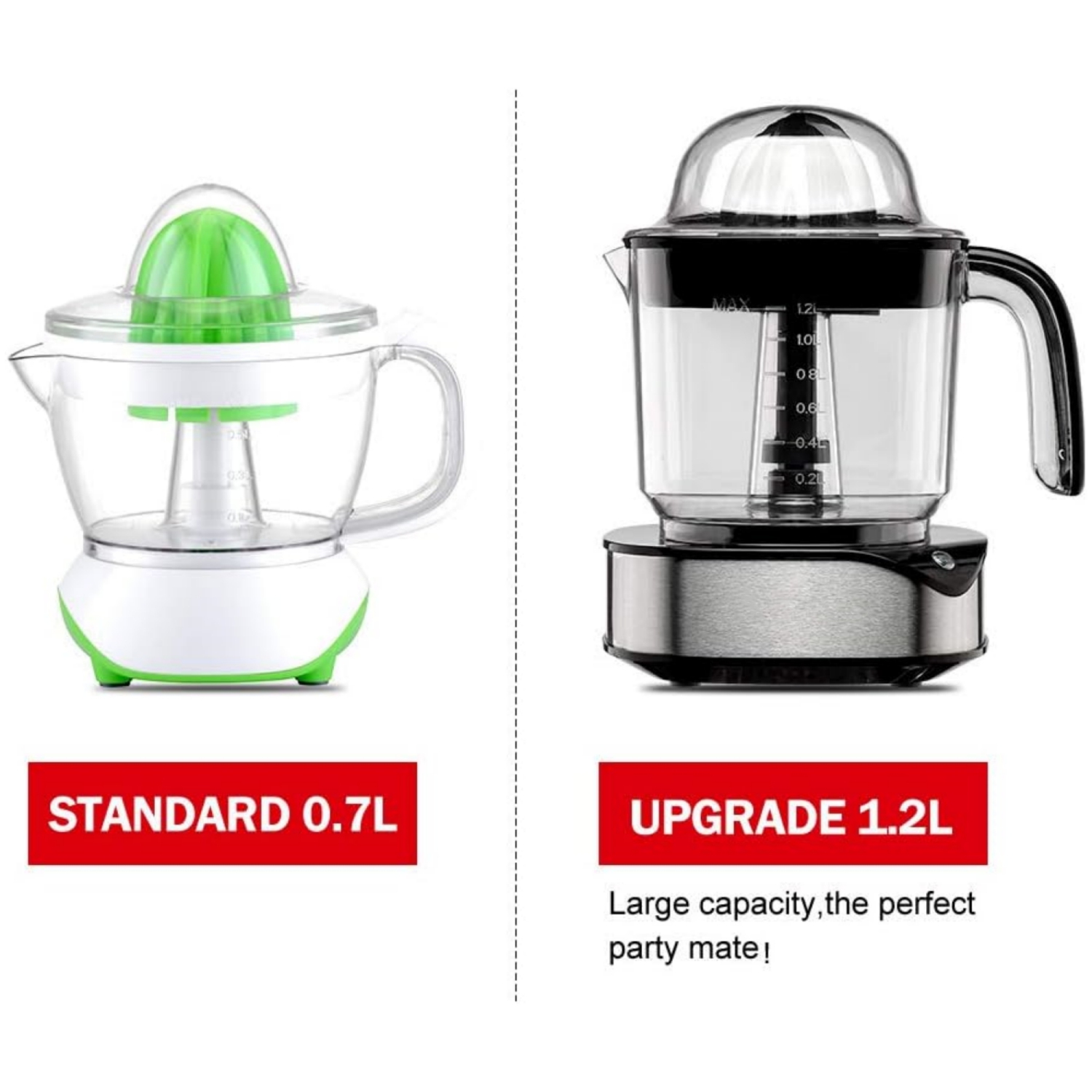 Electric Citrus Juicer 1.2L Large Volume, Orange Juicer with Powerful Motor and LED Working Lamp, Electric Lemon Squeezer for Orange Lemon Lime