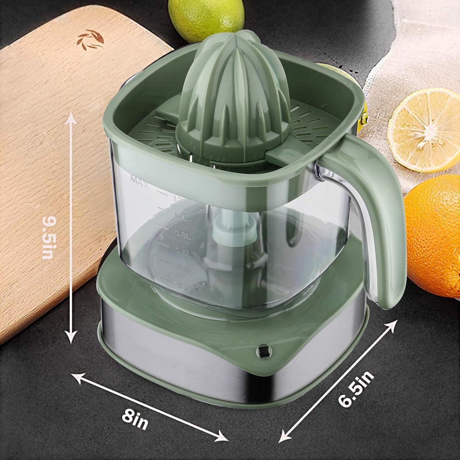 Electric Citrus Juicer 1.2L Large Volume, Orange Juicer with Powerful Motor and LED Working Lamp, Electric Lemon Squeezer for Orange Lemon Lime