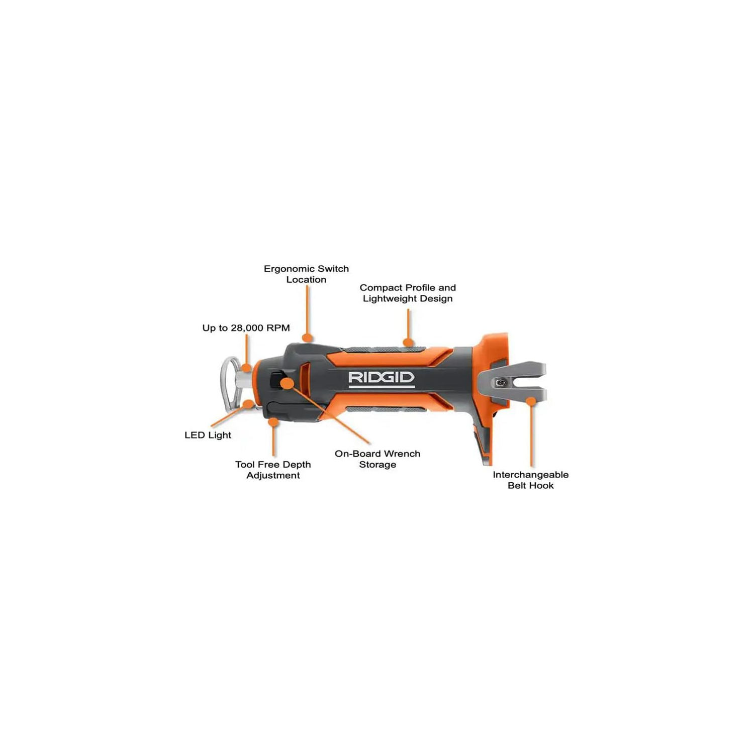 Ridgid 18 Volt Drywall Cut-Out Tool Kit with 2.0 Ah Battery and Charger