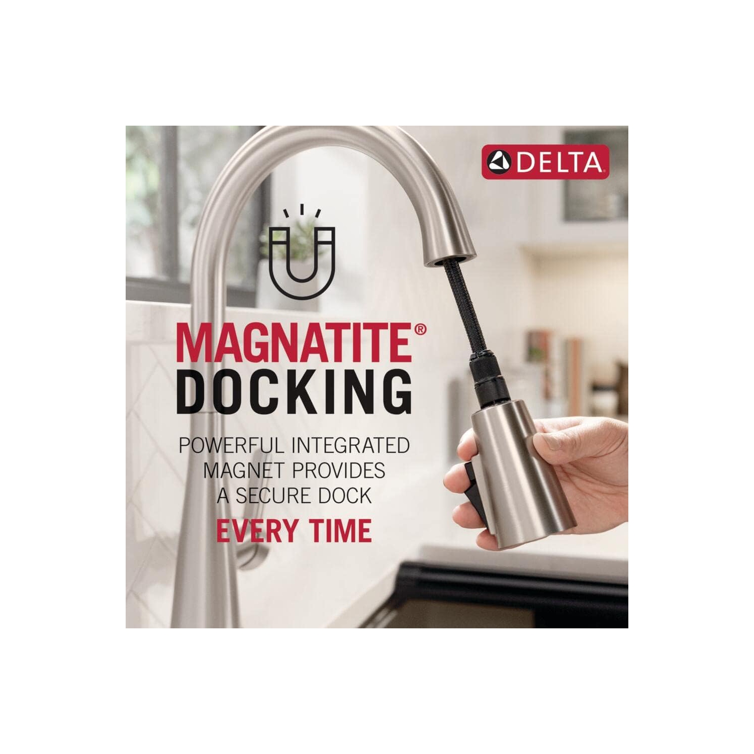 Delta Faucet Essa Brushed Nickel Kitchen Faucet with Pull Down Sprayer, Sink Faucet, Faucet