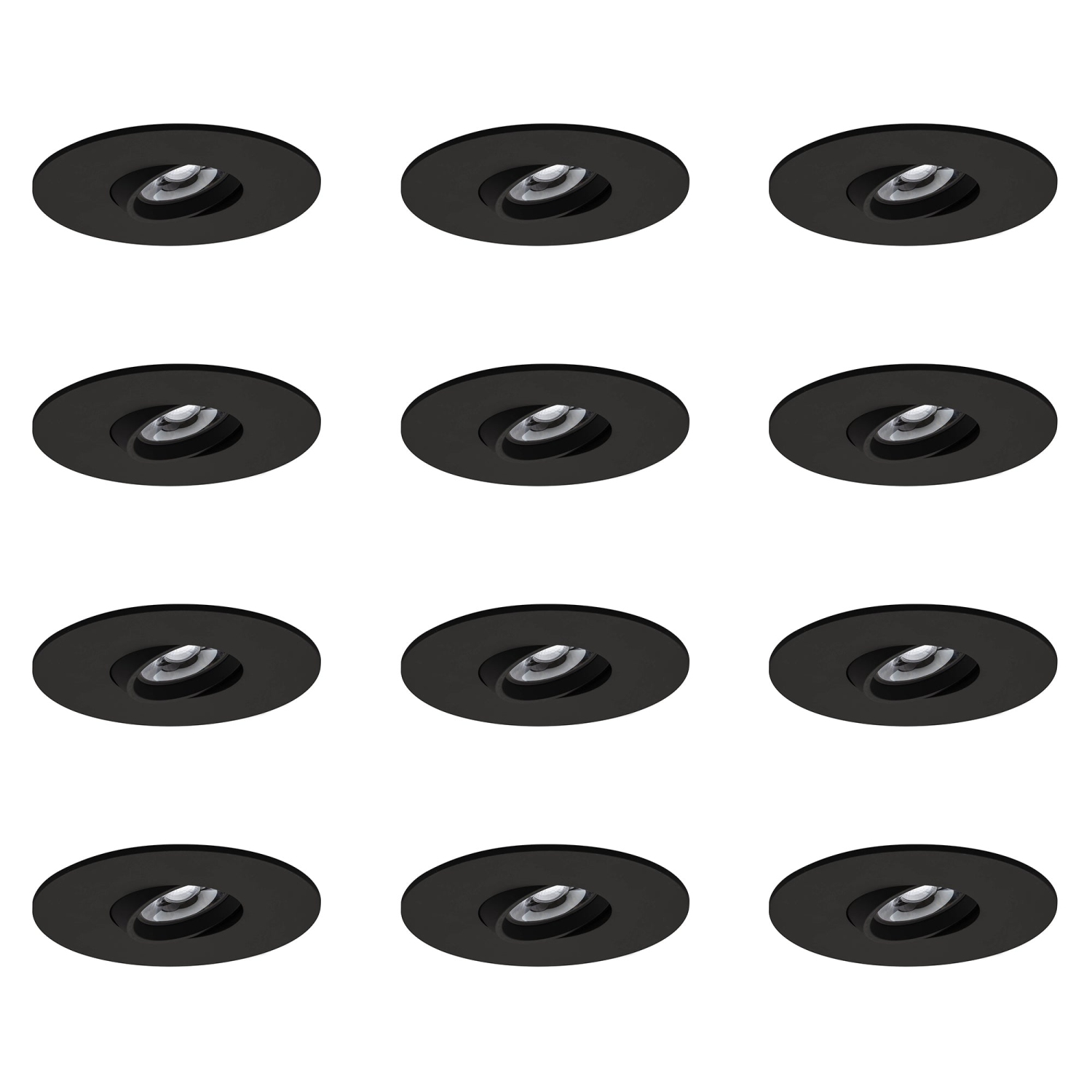 12 Pack Round 4 Inch Bronze LED Recessed Downlight – 4000K, Dimmable, IC & Wet Location Rated, 36° Beam, 5-Year Warranty