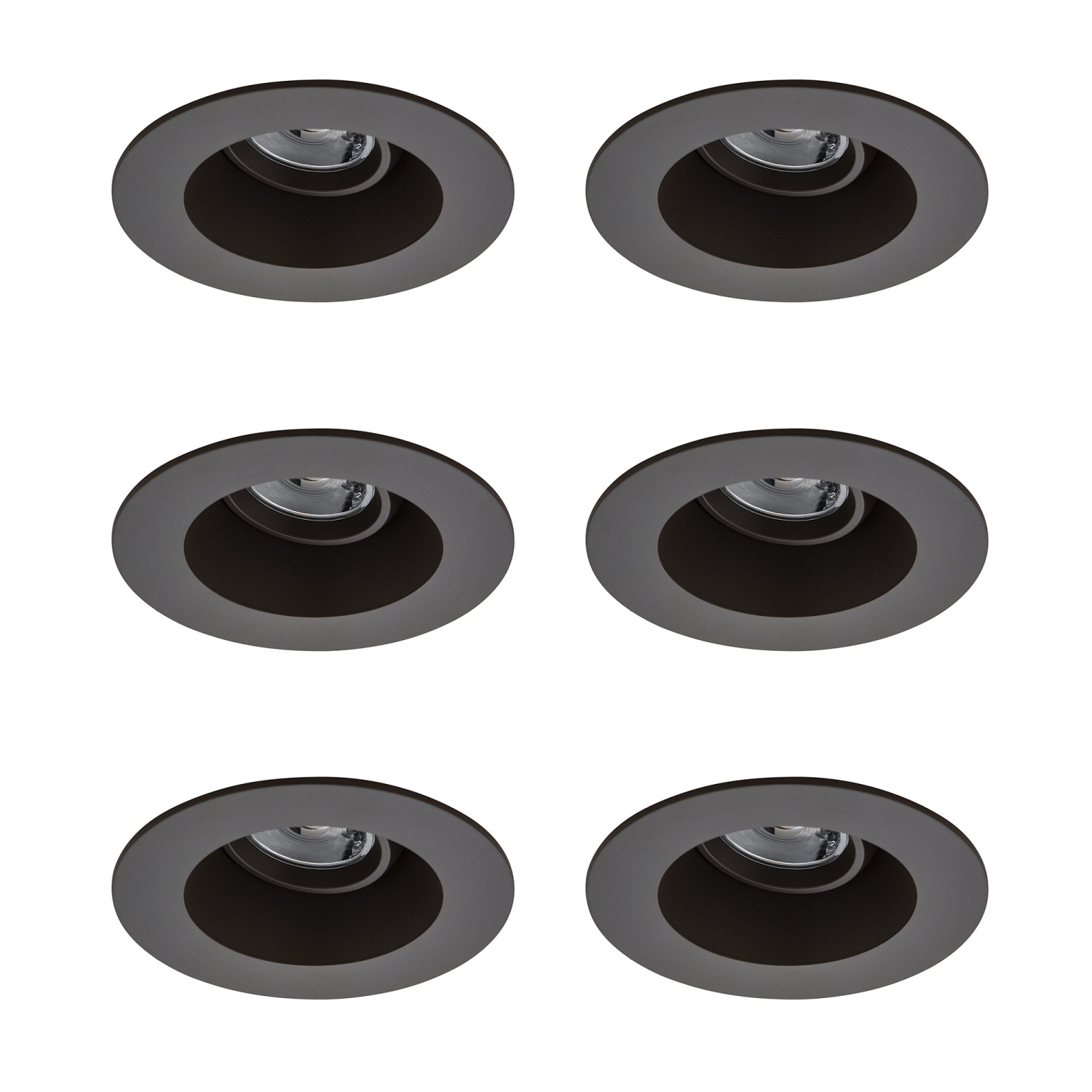 6 Pack Round 4 Inch Bronze LED Recessed Downlight – 3000K, Dimmable, IC & Wet Location Rated, 36° Beam, 5-Year Warranty