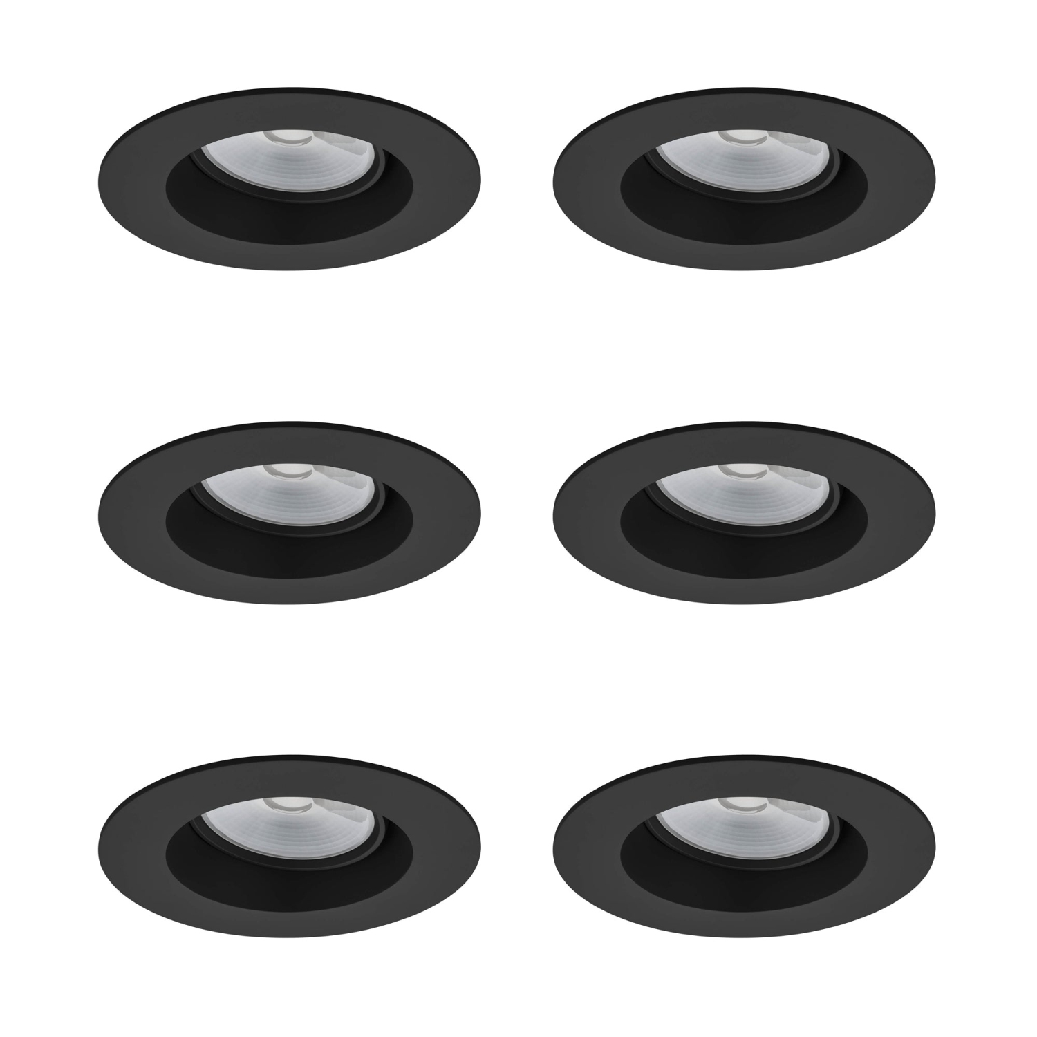 6 Inch Black LED Regressed Recessed Ceiling Downlight – 4000K Cool White, Dimmable, IC & Wet Location Rated, 50,000-Hour LED Life, 5-Year Warranty