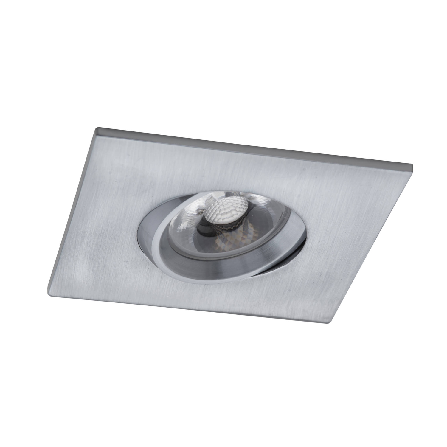 12 Pack Square 3 inch Satin Chrome LED Recessed Downlight – 3000K, Dimmable, IC & Wet Location Rated, 36° Beam, 5-Year Warranty