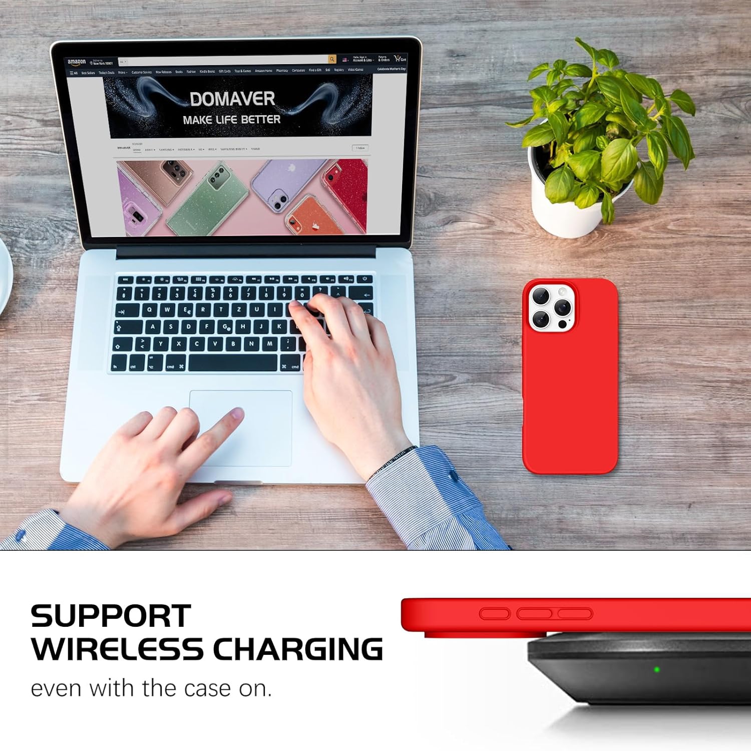 Liquid Silicone Case for iPhone 16 Pro, Silky Soft Touch Full-Body Protective Phone Case, Anti-Scratch Shockproof Cover with Microfiber Lining