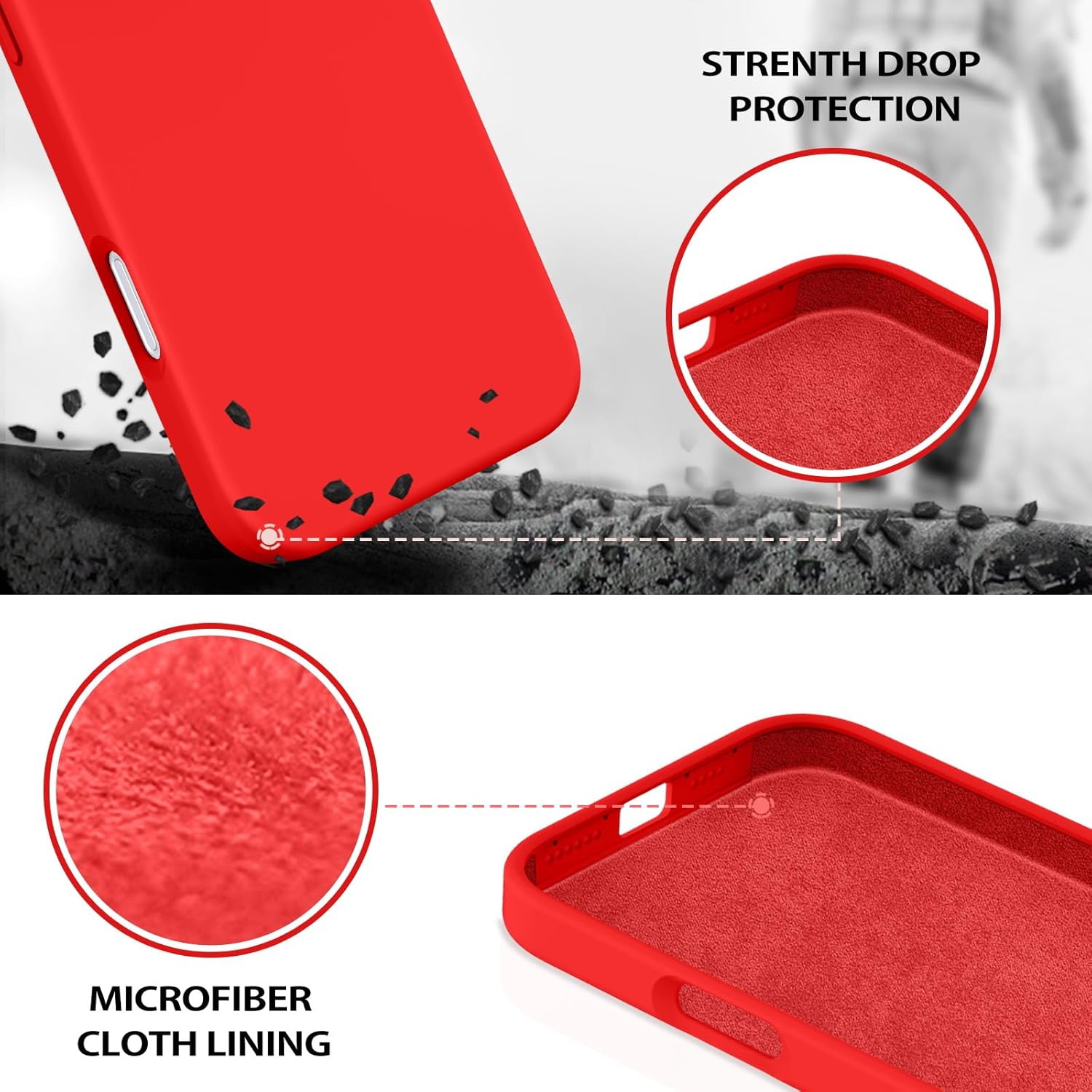 Liquid Silicone Case for iPhone 16 Pro Max, Silky Soft Touch Full-Body Protective Phone Case, Anti-Scratch Shockproof Cover with Microfiber Lining