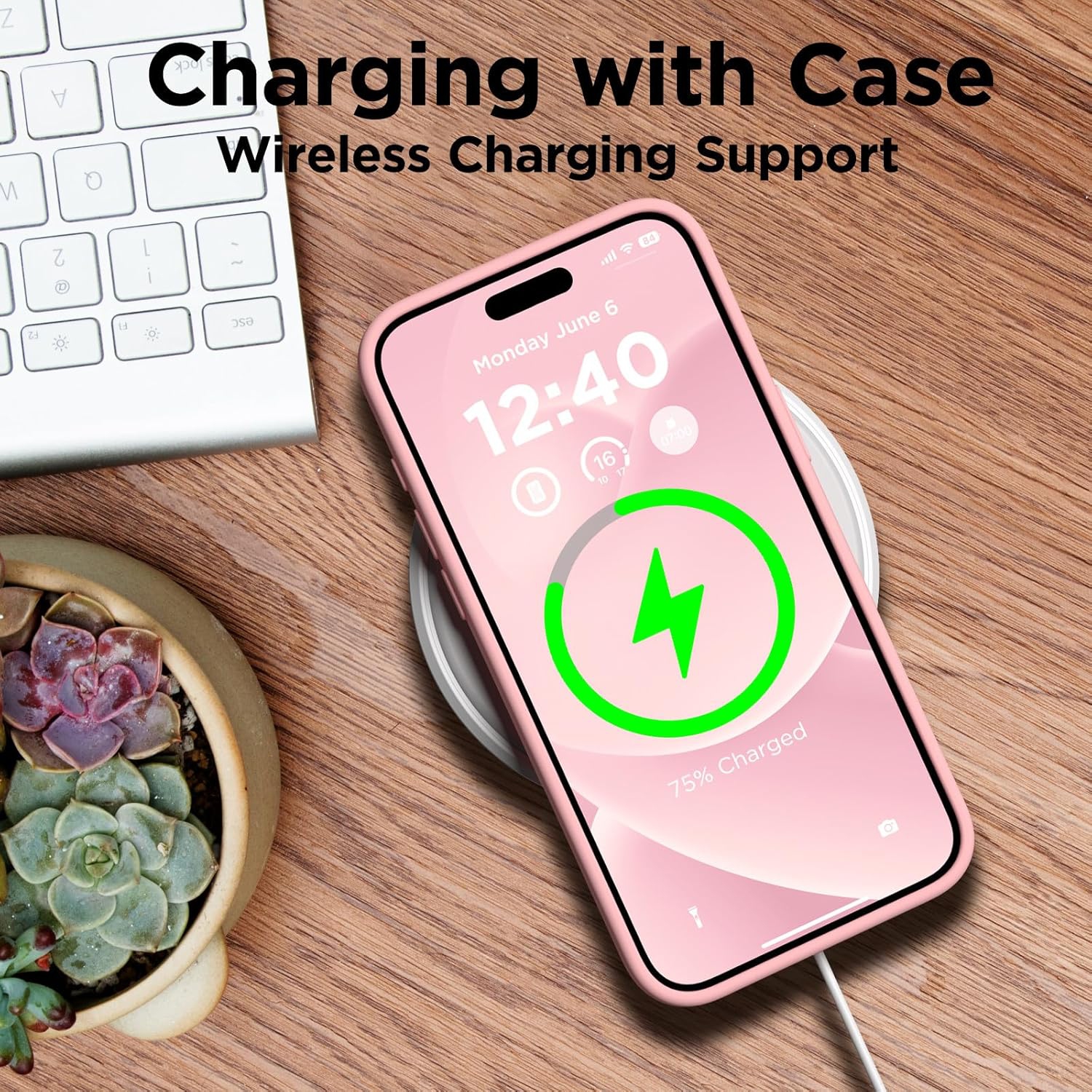 Étui en silicone liquide pour iPhone 16 Pro Max, étui protecteur intégral Silky Soft Touch, étui antichoc antirayure avec doublure en microfibre