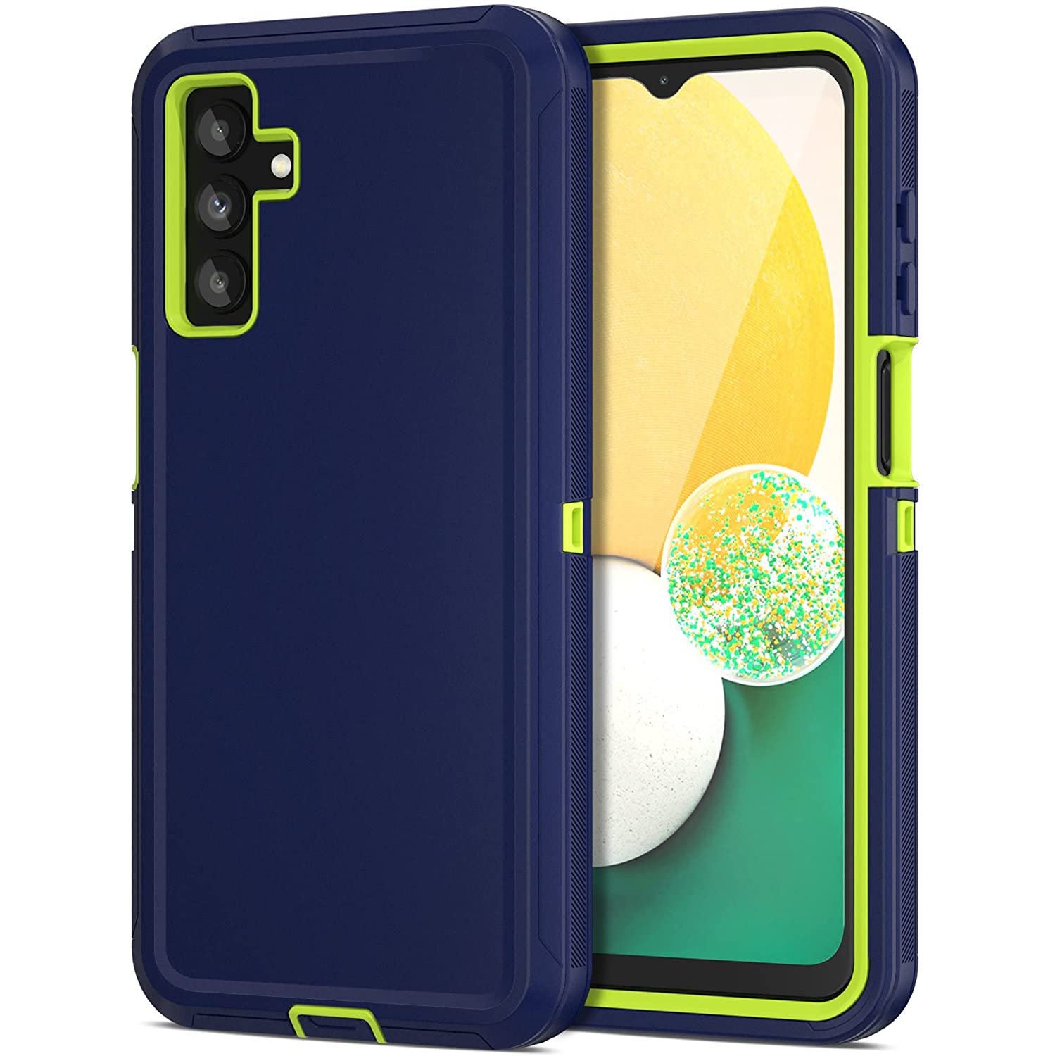 [CS] Étui rigide robuste et antichoc Triple 3 couches Defender pour Samsung Galaxy A16, lime