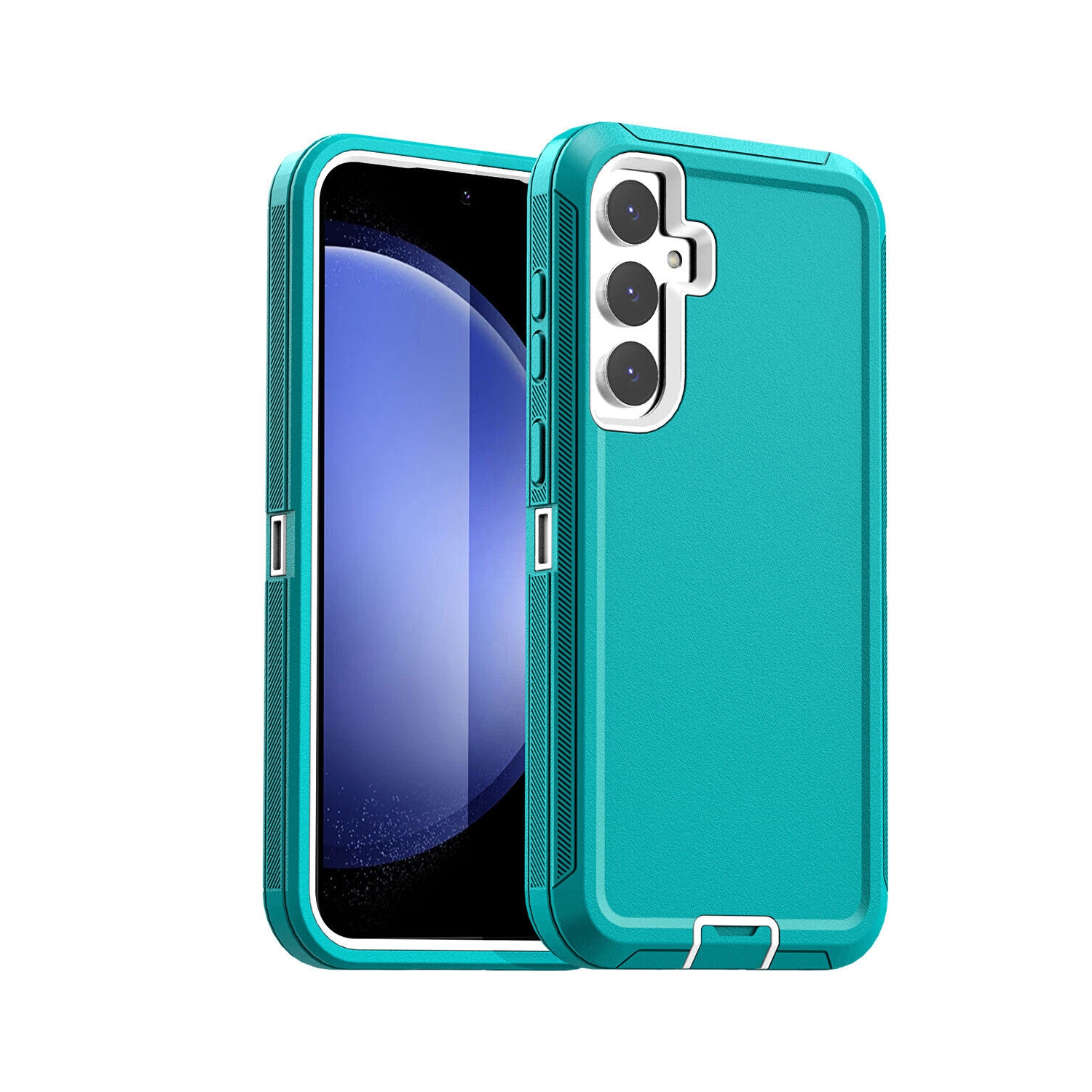 [CS] Triple 3 Layers Shockproof Heavy Duty Defender Hard Case for Samsung Galaxy A16, Teal