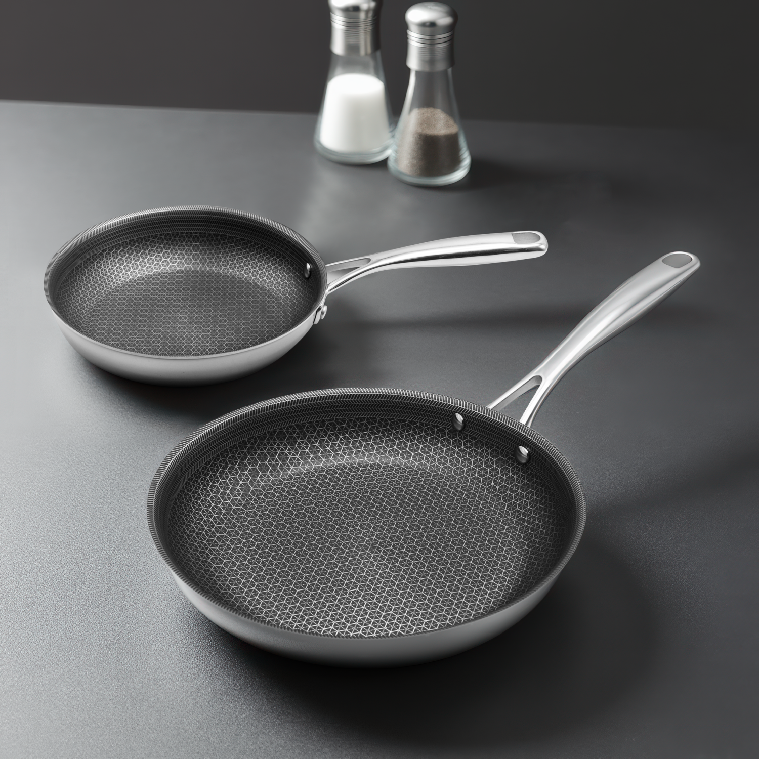 KUCHT Culinary Professional 2-Piece Honeycomb Non-stick Pan Set