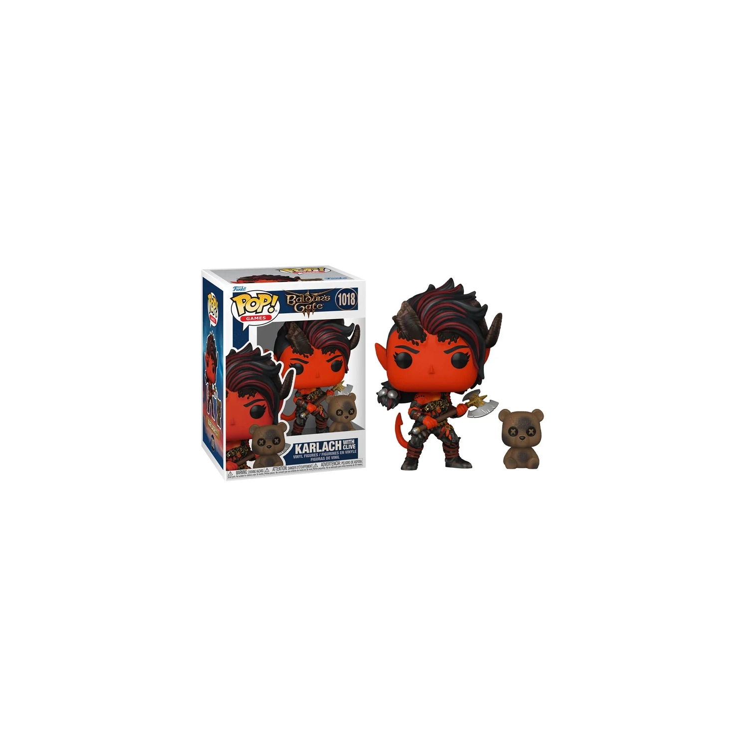 Funko Pop! Games Baldur's Gate Vinyl Figure Karlach with Clive #1018