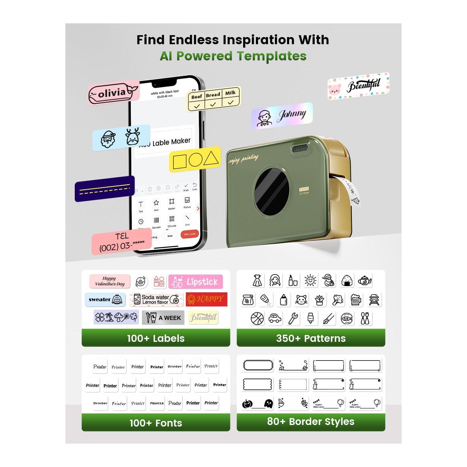 Phomemo A30 Portable Label Maker Ribbon Printer for Gift Packing and Organization