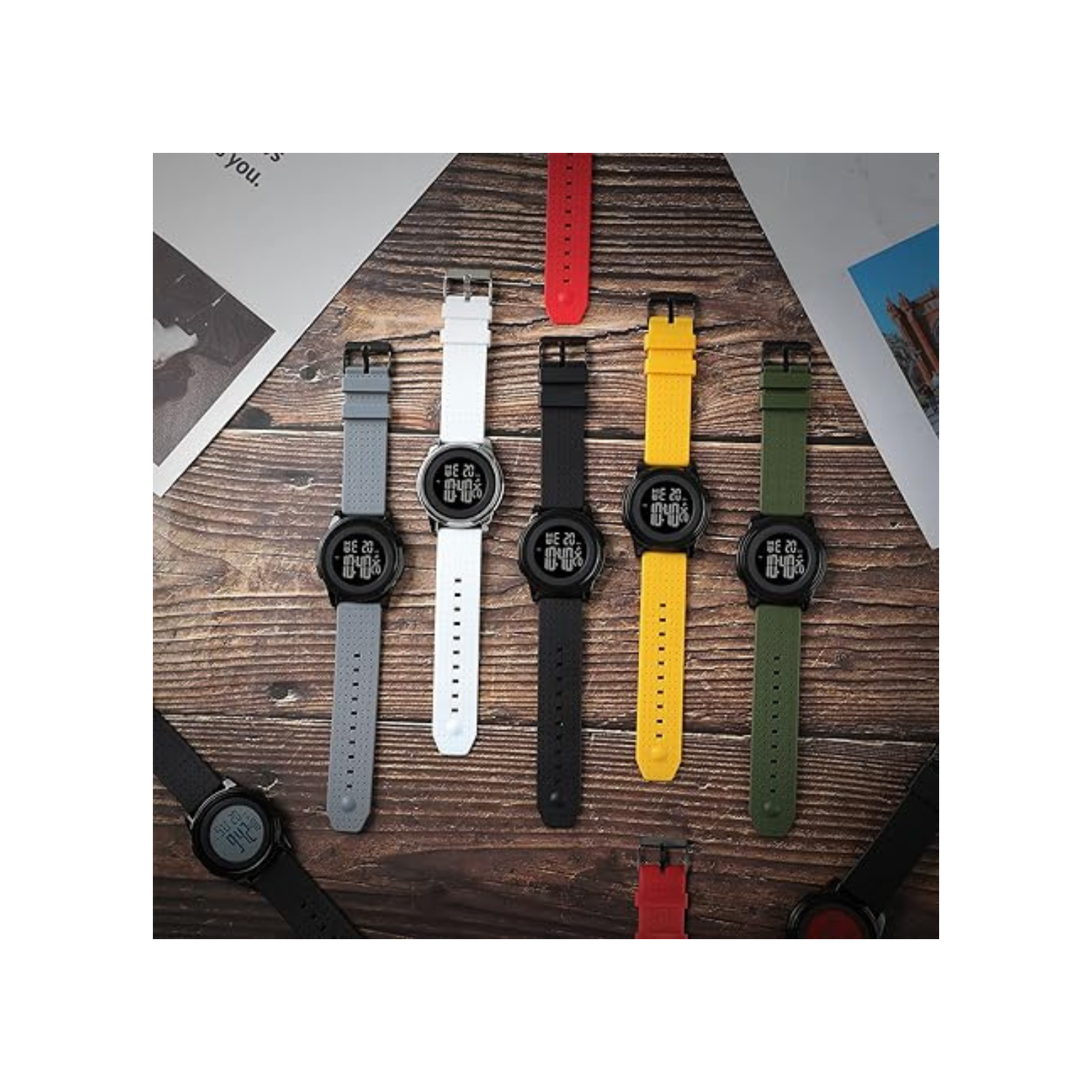 Mens Watch Ultra-Thin Digital Sports Watch Simple Waterproof Stainless Steel Fashion Wrist Watch for Men Women