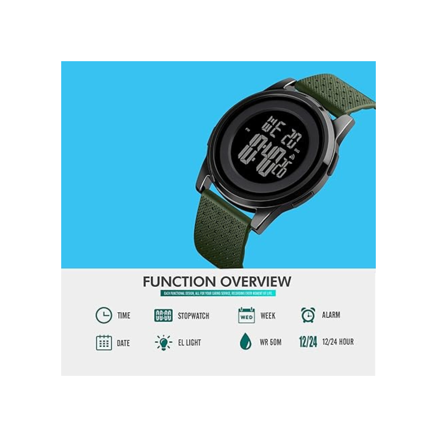 Mens Watch Ultra-Thin Digital Sports Watch Simple Waterproof Stainless Steel Fashion Wrist Watch for Men Women