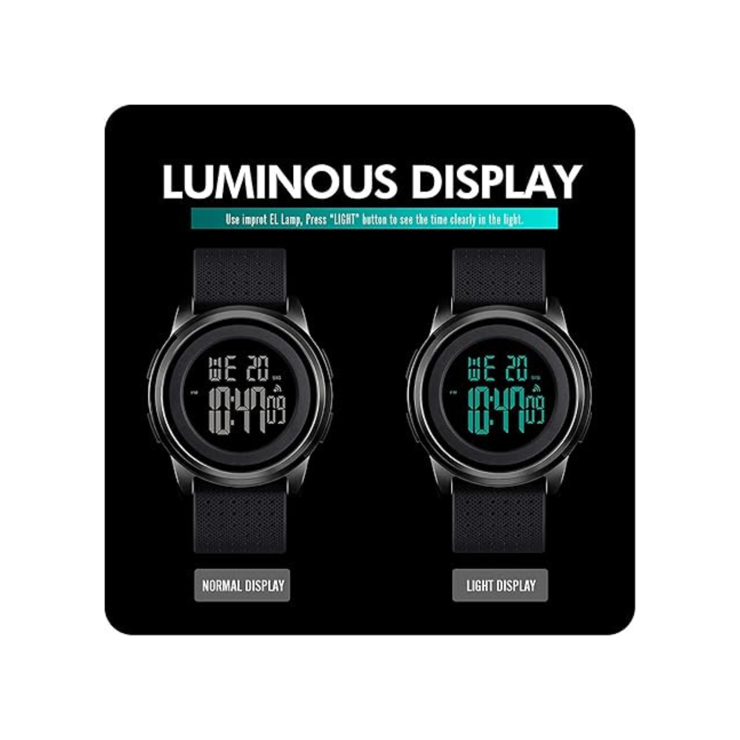 Mens Watch Ultra-Thin Digital Sports Watch Simple Waterproof Stainless Steel Fashion Wrist Watch for Men Women