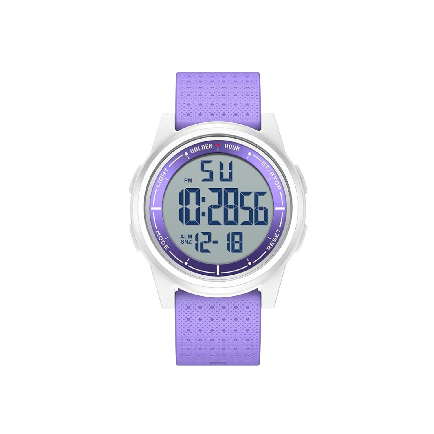 GOLDEN HOUR Ultra-Thin Minimalist Sports Waterproof Digital Watches Men with Wide-Angle Display Rubber Strap Wrist Watch for Men Women