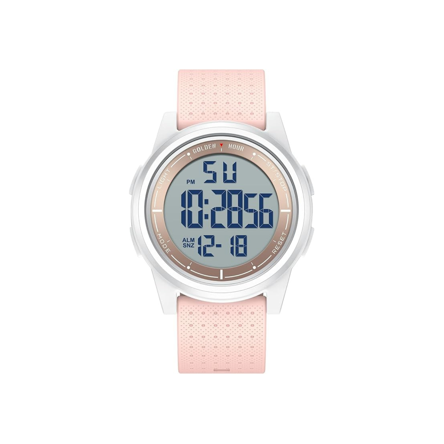 GOLDEN HOUR Ultra-Thin Minimalist Sports Waterproof Digital Watches Men with Wide-Angle Display Rubber Strap Wrist Watch for Men Women