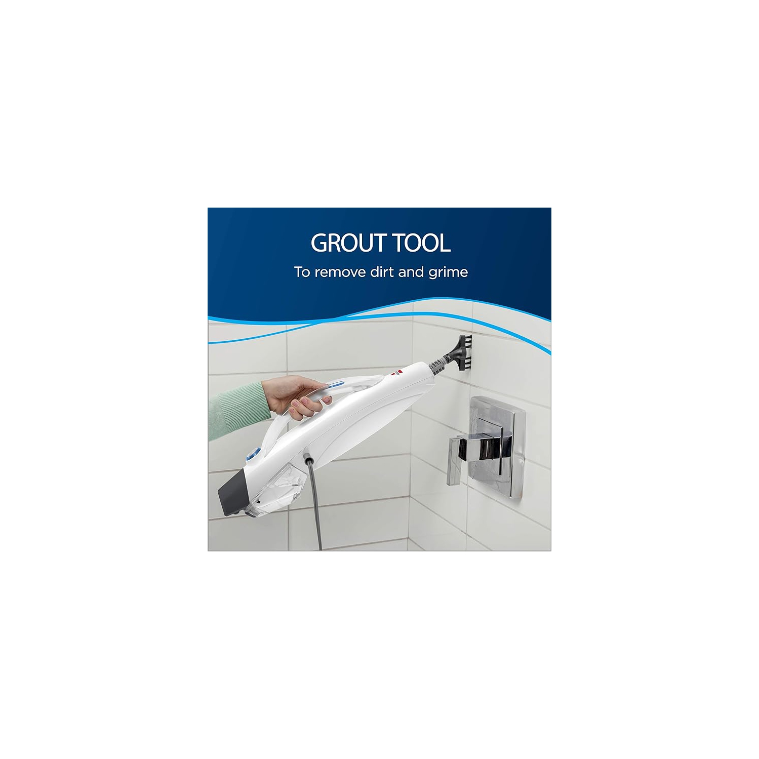 Vadrouille à vapeur PowerEdge Lift Off DE BISSELL avec défroisseur à vapeur portatif amovible avec brosses à poils et à coulis, 2814 °C.