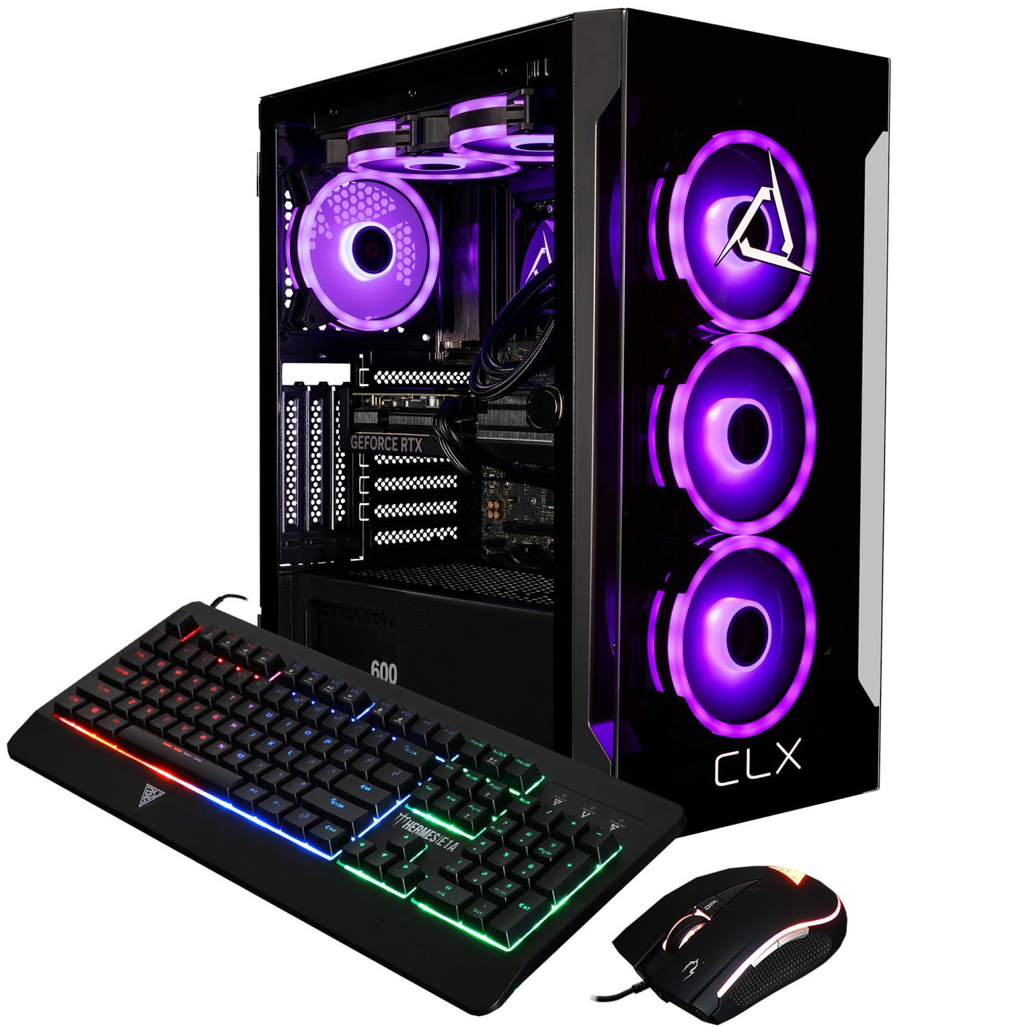 CLX SET Gaming Desktop- Liquid Cooled Intel Core Ultra 5 245KF 4.2GHz 14-Core CPU, 32GB DDR5 Memory, RTX 4060 8GB GDDR6 Graphics, 2TB SSD, 4TB HDD,