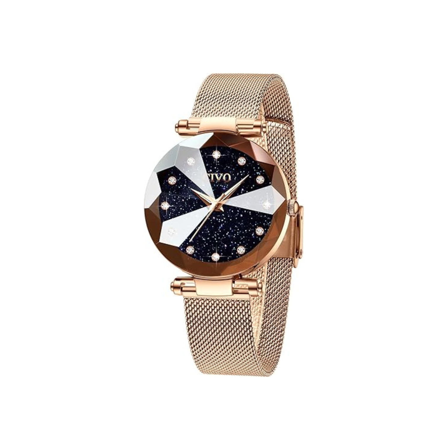 Womens Watch, Waterproof Ladies Watch, Analog Quartz Wrist Watches for Women Stainless Steel Mesh Strap Elegant Dress Designer Womens Watches Diamond