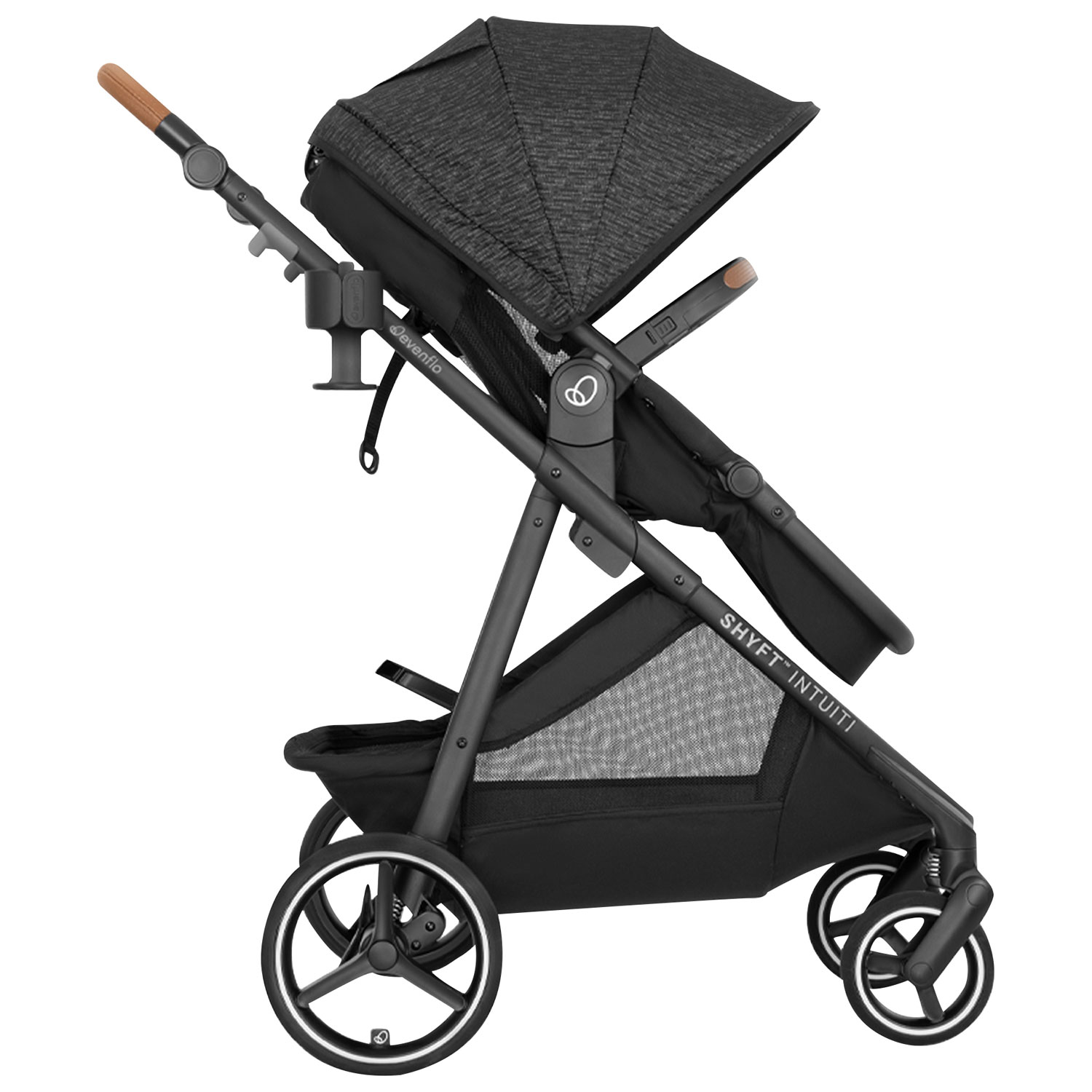 Evenflo Shyft Intuiti Travel System with Revolve180 LiteMax NXT Infant Car Seat - Black