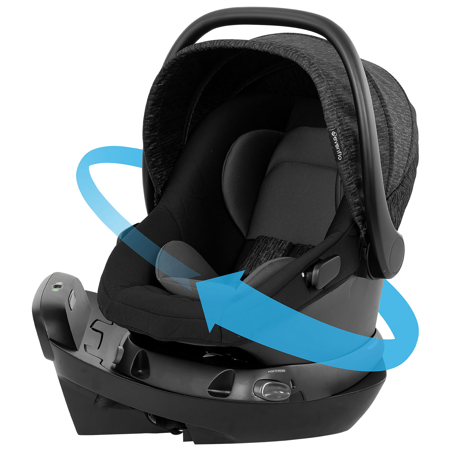 Evenflo Shyft Intuiti Travel System with Revolve180 LiteMax NXT Infant Car Seat - Black