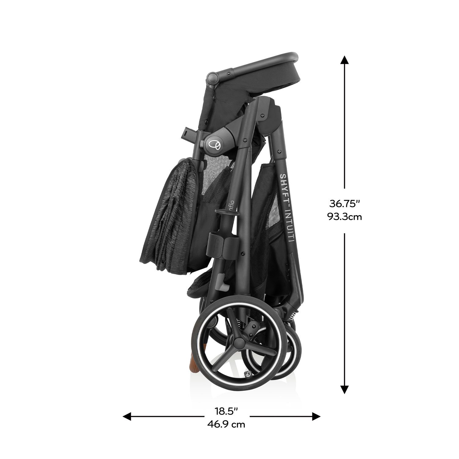 Evenflo Shyft Intuiti Travel System with Revolve180 LiteMax NXT Infant Car Seat - Black