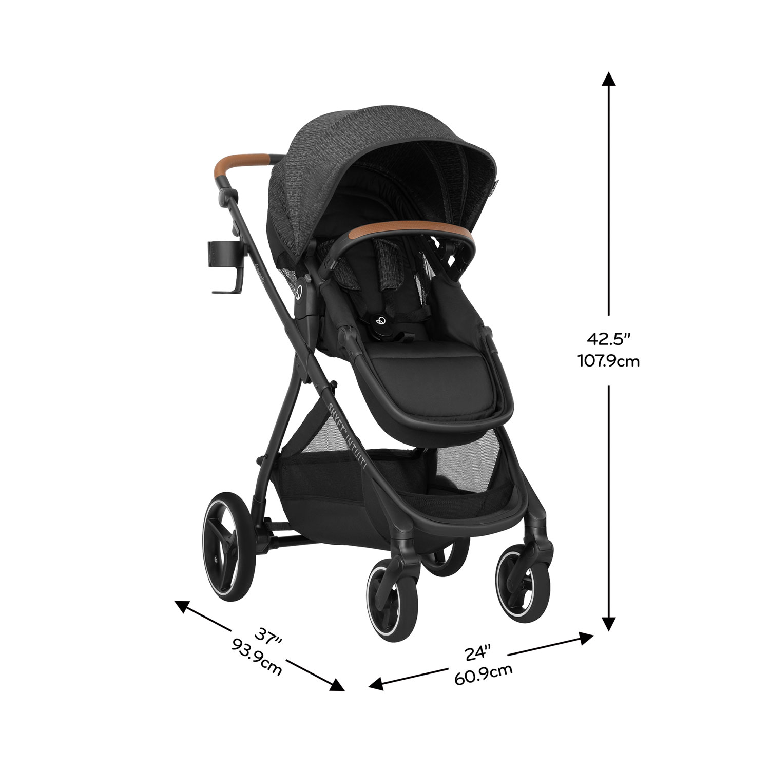 Evenflo Shyft Intuiti Travel System with Revolve180 LiteMax NXT Infant Car Seat - Black