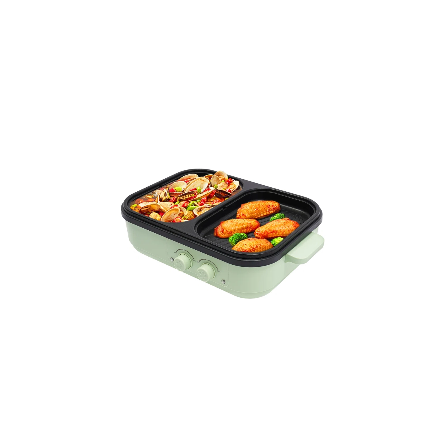 Multi-Purpose Electric Hot Pot with Grill, 1300W, 110V
