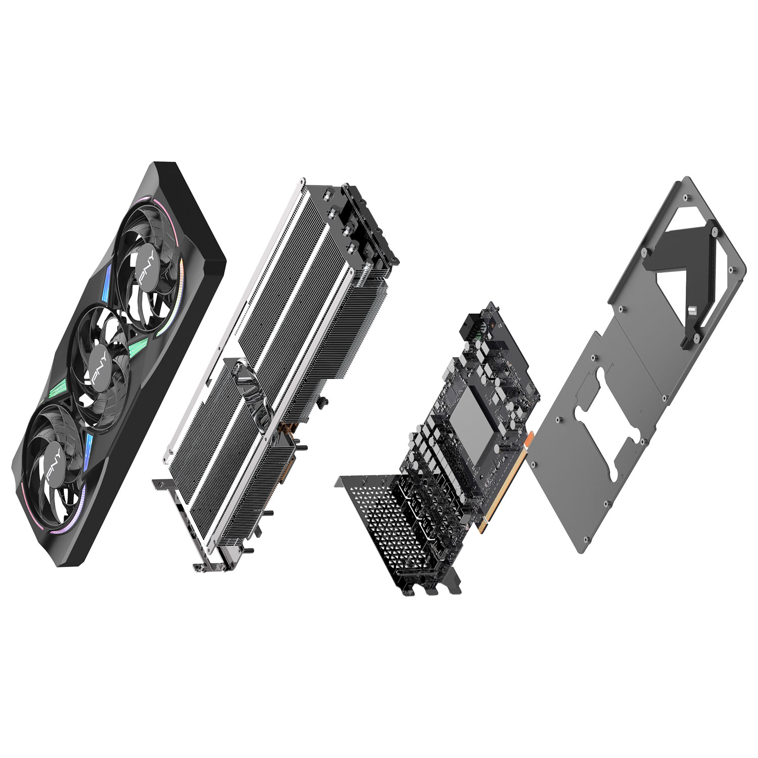 Carte graphique GeForce RTX 5070 Ti ARGB Epic-X RGB OC trois ventilateurs GDDR7 16 Go de PNY