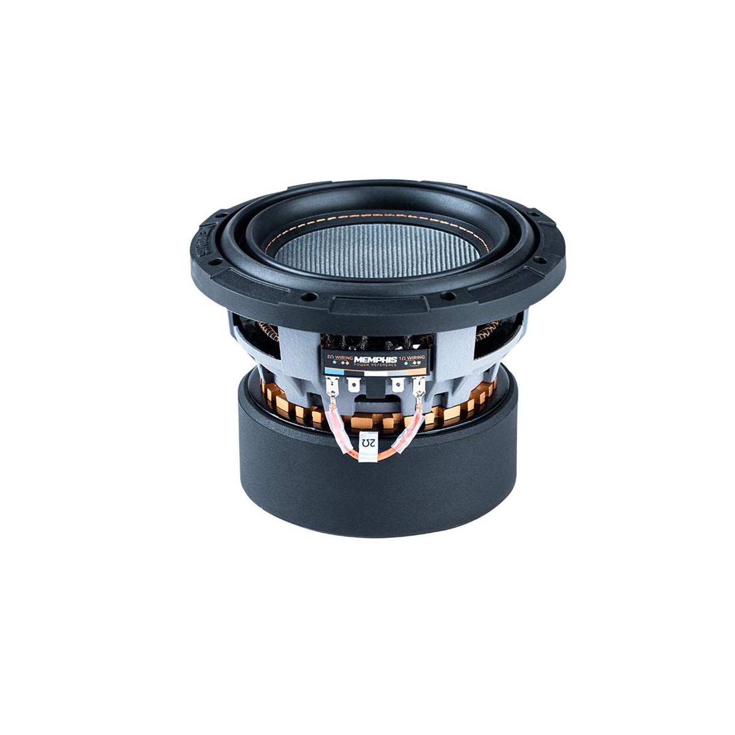 Mini haut-parleur d'extrêmes graves Mojo de 6,5 po MJM612 de Memphis Audio avec impédance sélectionnable de 1 ou 2 ohms