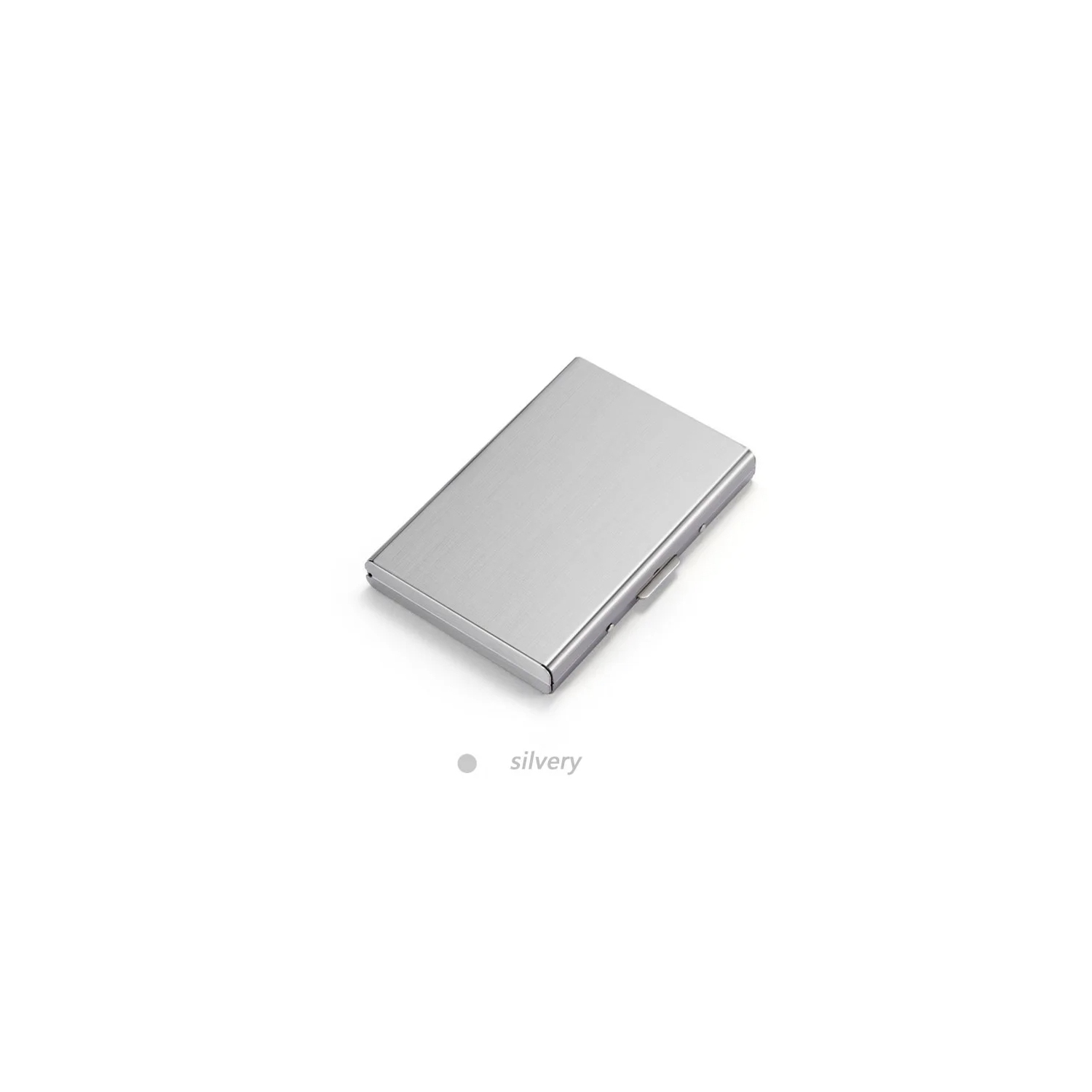 10 Card Slots Storage Box Driver License Storage Card Holder Stainless Steel Anti-Theft Brush bank Credit Card Metal Card Bag - Silver