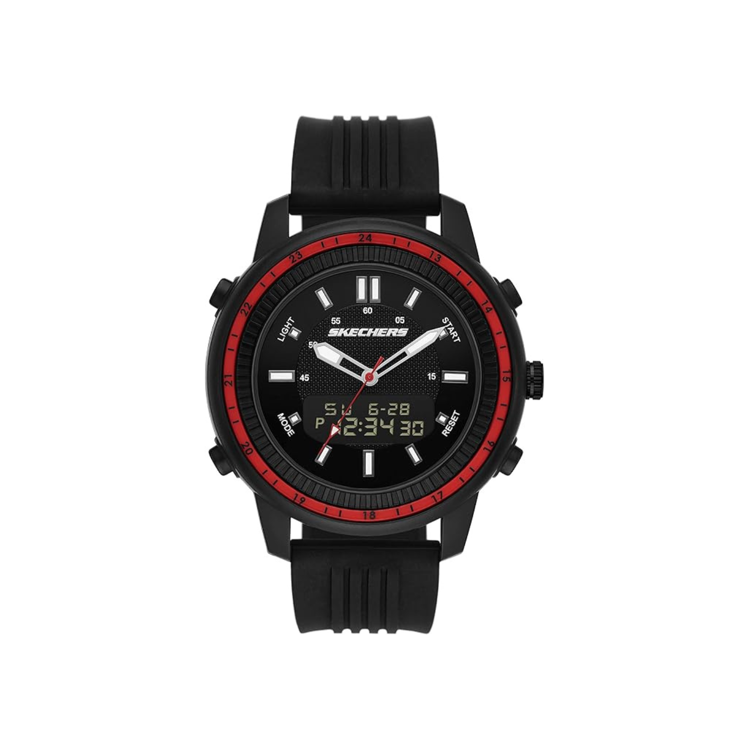 Skechers Men's Wilkie Quartz Silicone Analog-Digital Sports Watch