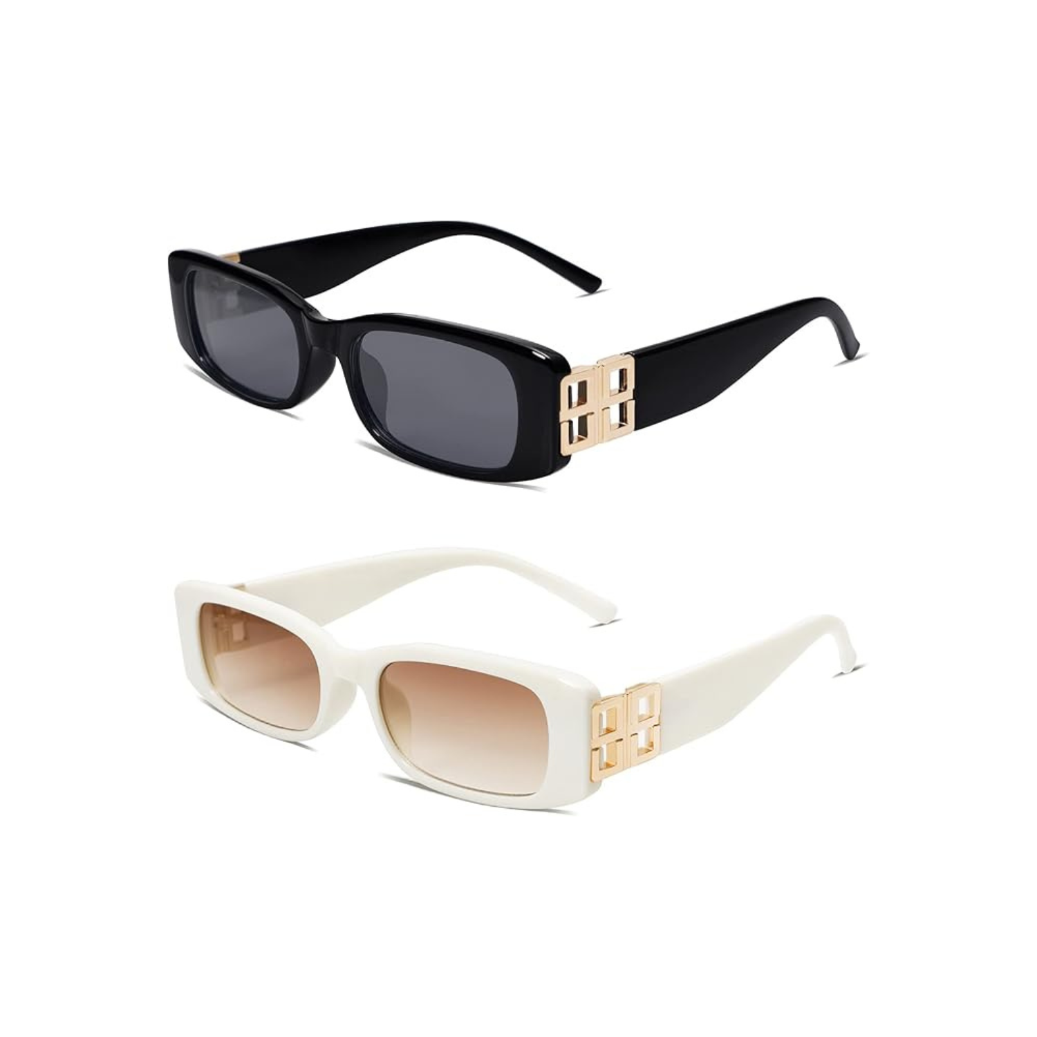 90s Retro Trendy Y2K Classical Vintage Square Shades AR82037 Amazon.com: Allarallvr Trendy Rectangle Sunglasses for Women  main image 4
