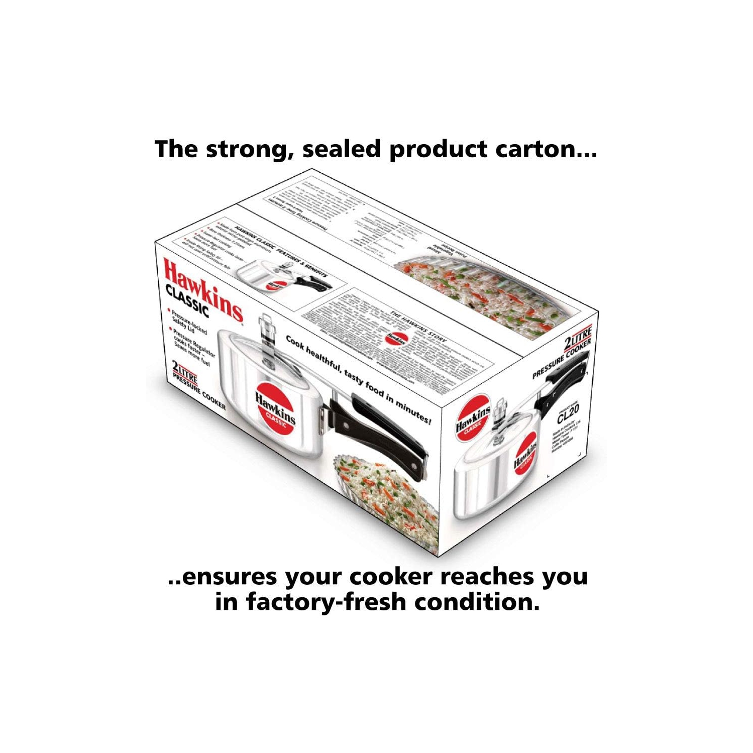 Hawkins HACL20 New Classic Cooker 2.0L, Small, Silver