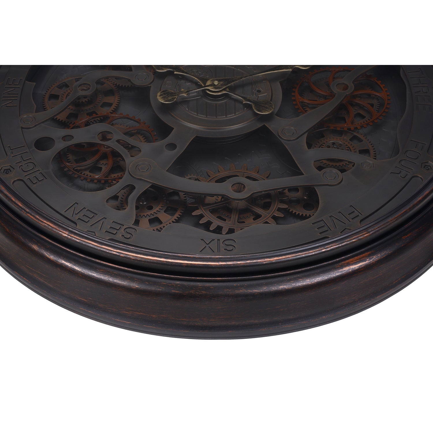 Monarch Specialties I 9029 - Clocks, 30" Round, Gear Mechanism, Large Oversized, Wall Clock, Black, Transitional