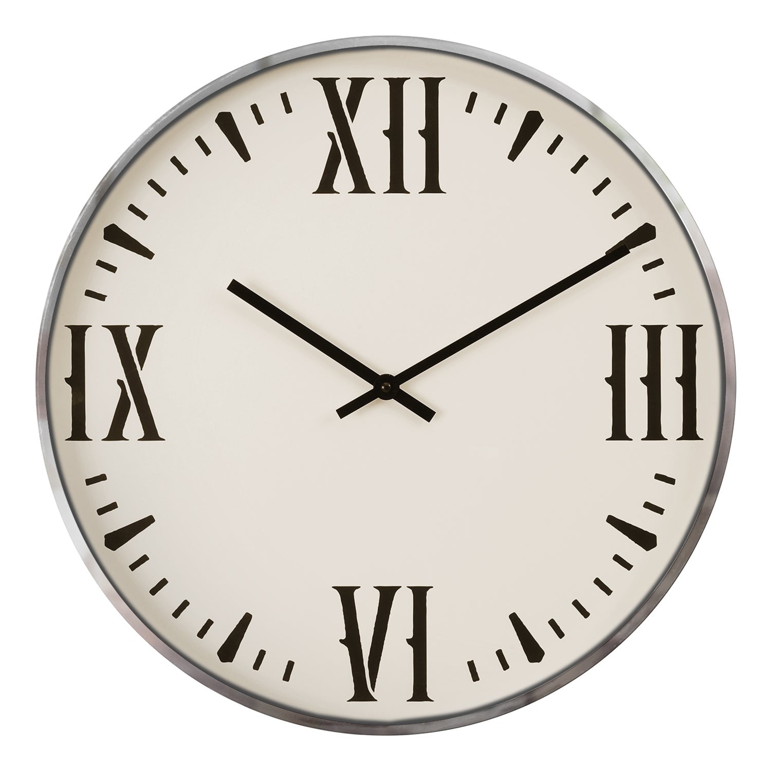 Monarch Specialties I 9060 - Clocks, 20" Round, Wall Clock, Black, White, Modern