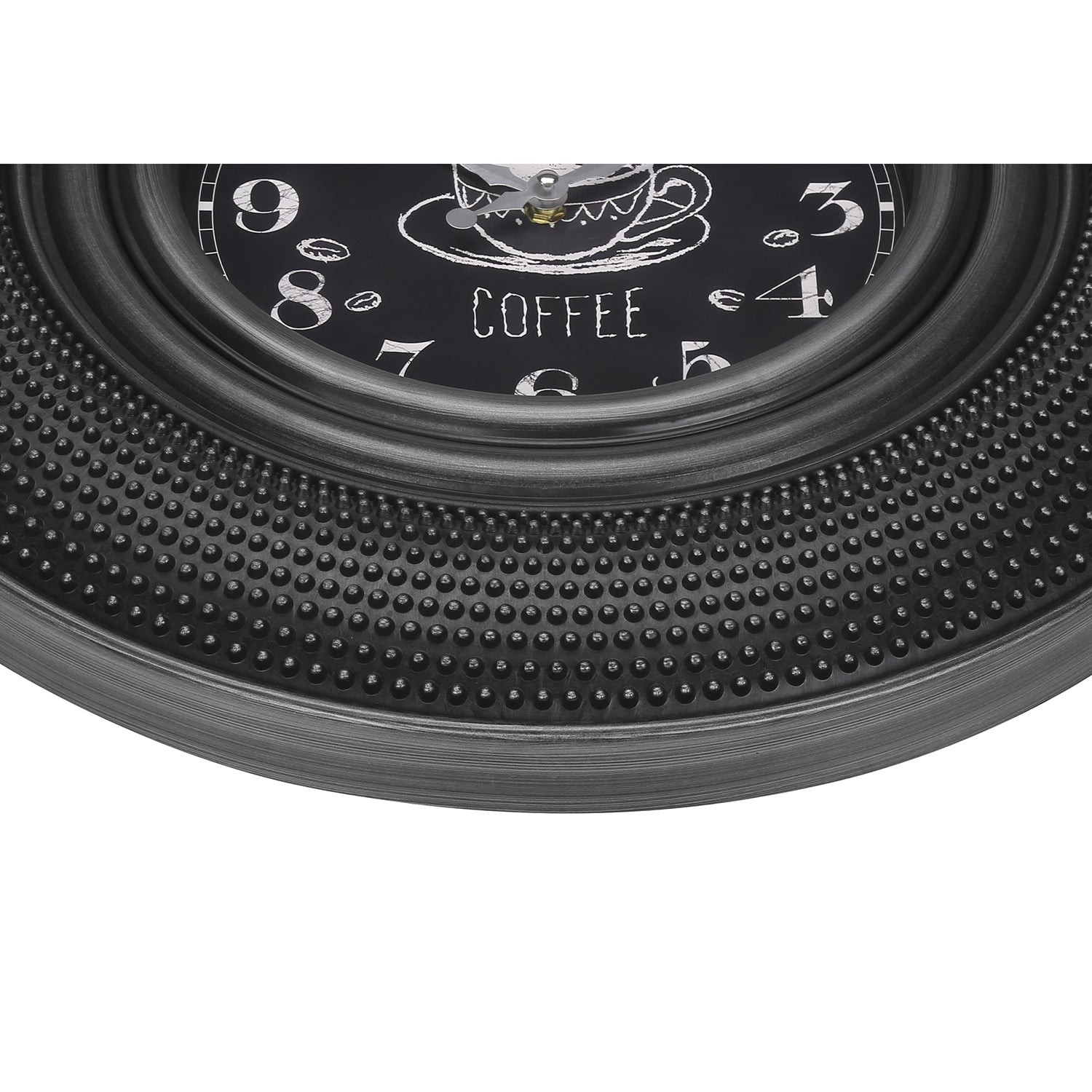 Monarch Specialties I 9044 - Clocks, 20" Round, Charcoal Grey, Transitional